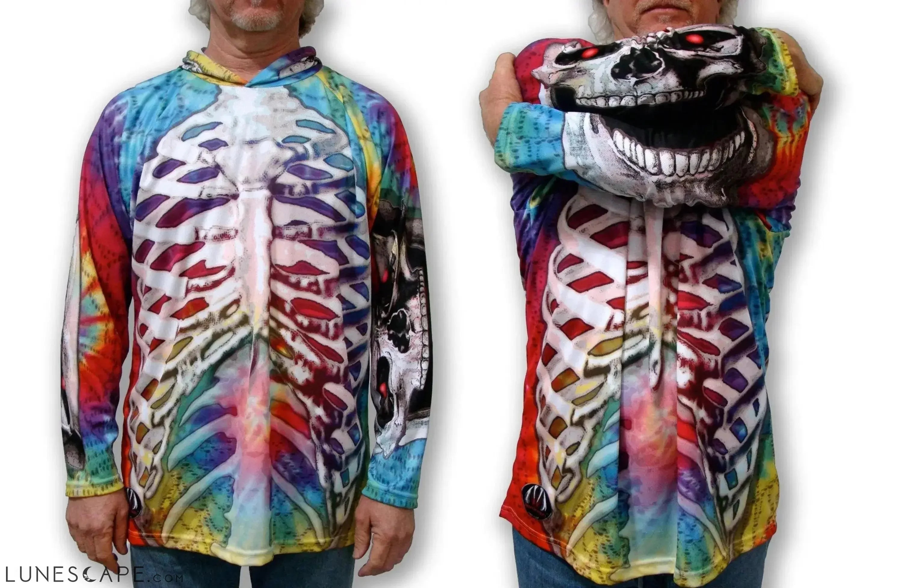 SKELETON in PINK Hoodie Chomp Shirt by MOUTHMAN® LUNESCAPE