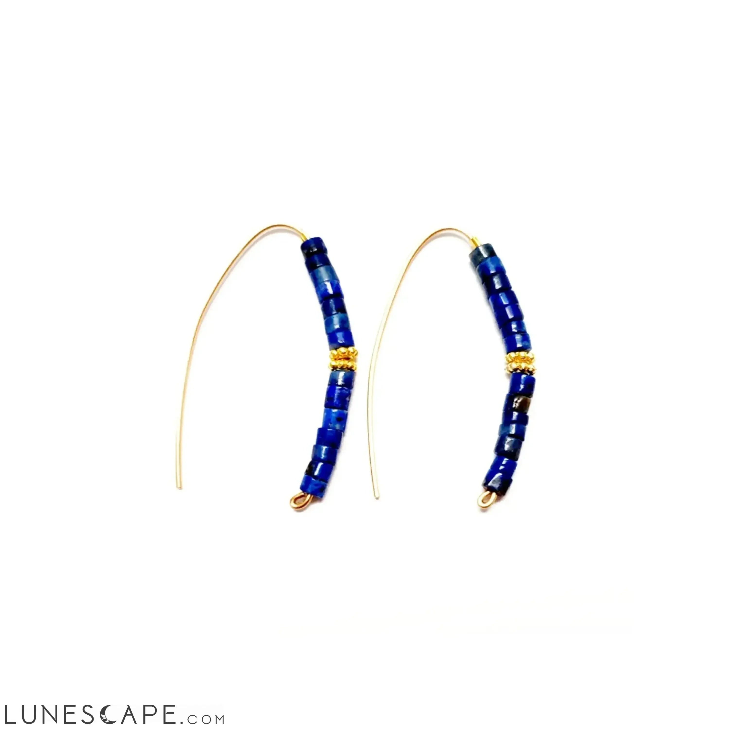 Slider Lapis Hoops - Size Options LUNESCAPE