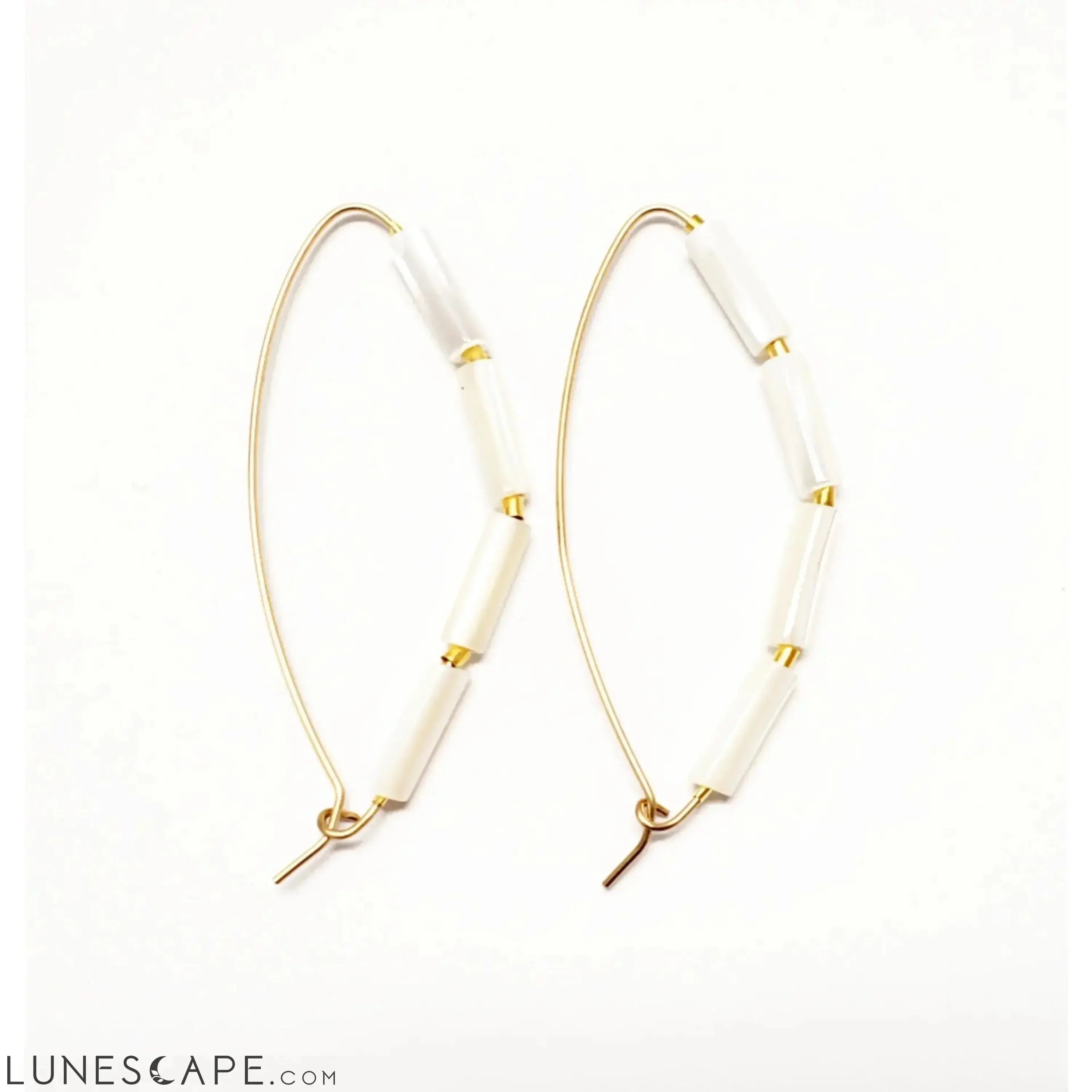 Slider Mother-Of-Pearl Hoops LUNESCAPE