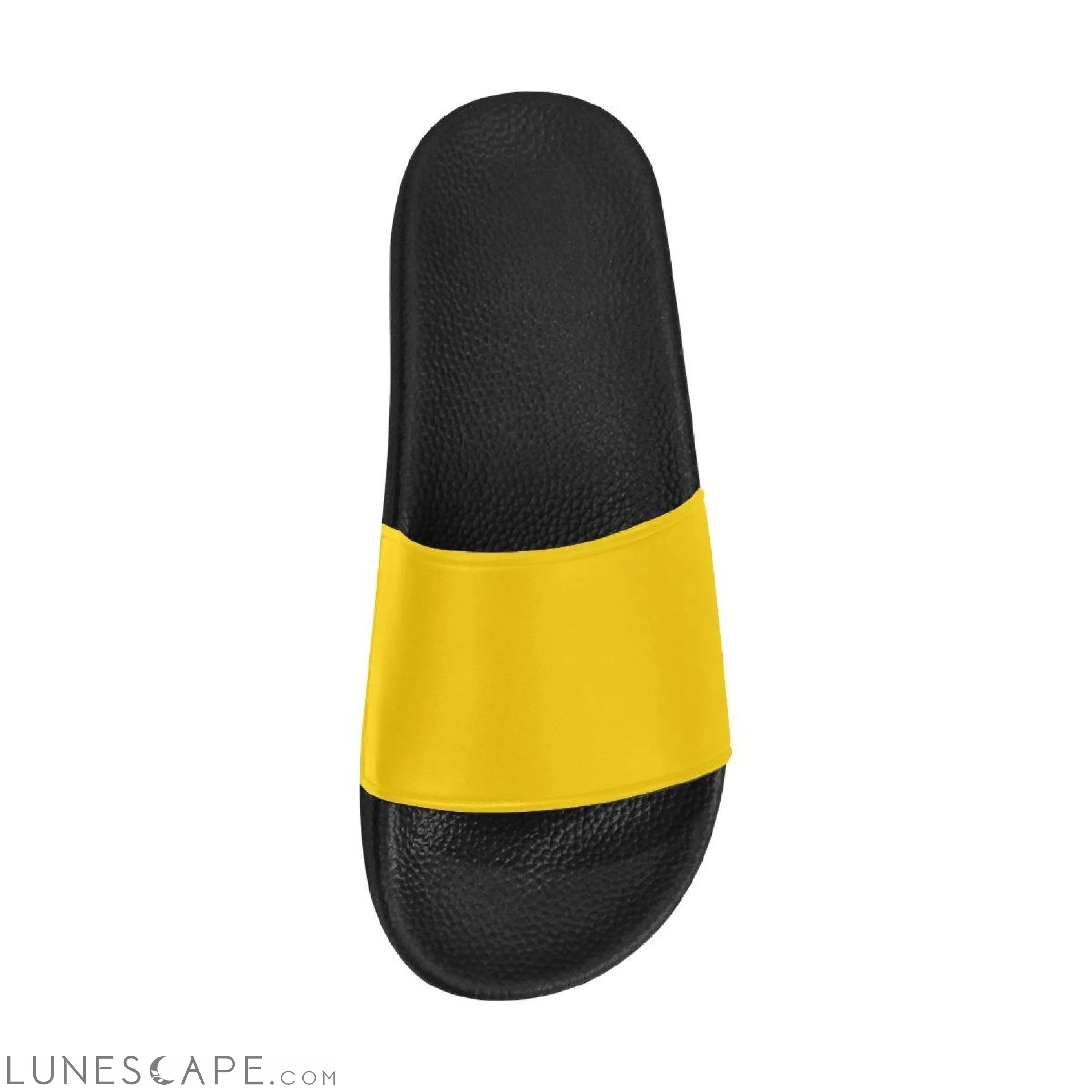 Slip On Beach Slides - Yellow LUNESCAPE