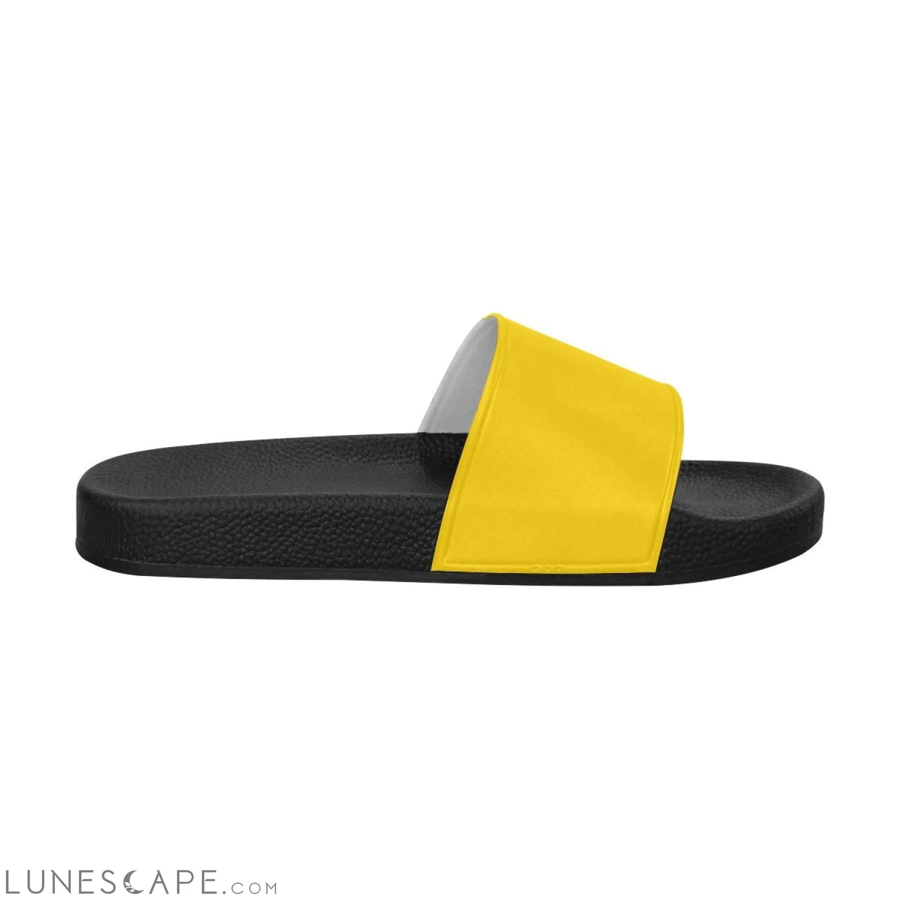 Slip On Beach Slides - Yellow LUNESCAPE