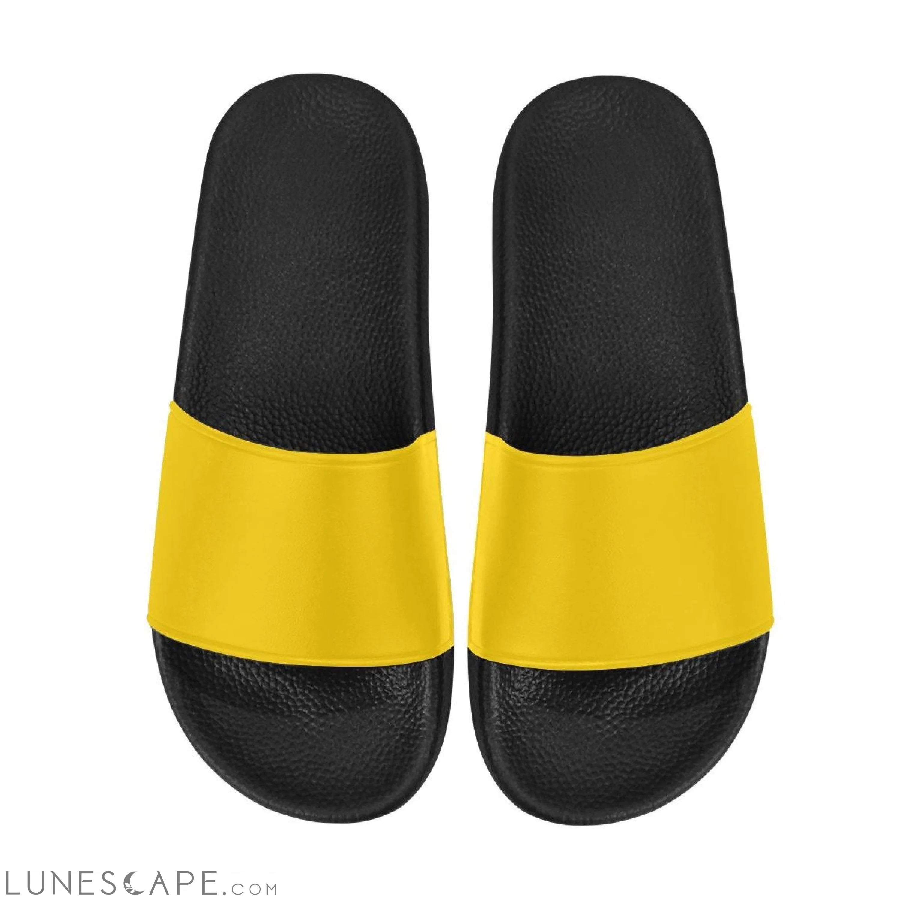 Slip On Beach Slides - Yellow LUNESCAPE