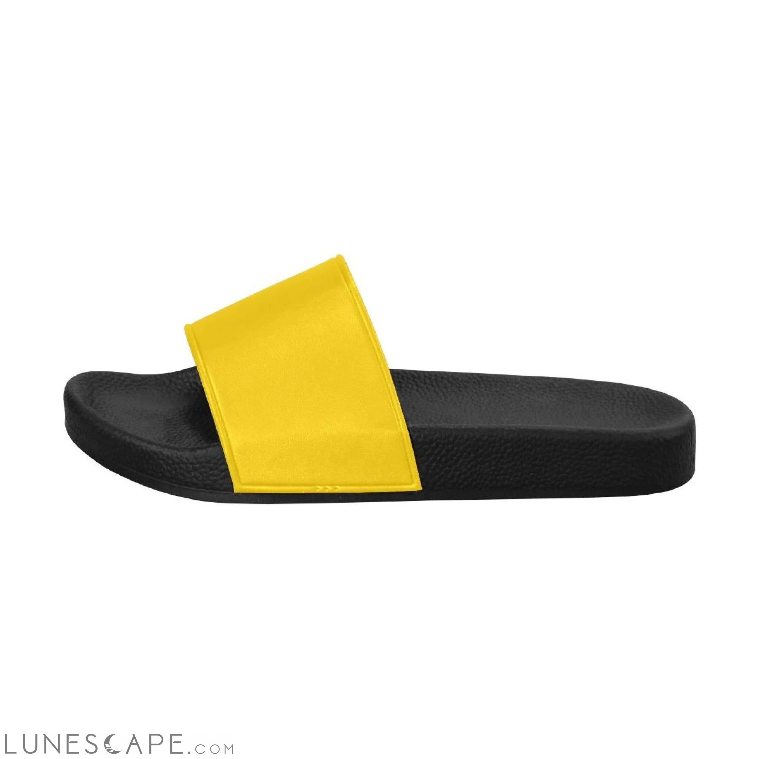 Slip On Beach Slides - Yellow LUNESCAPE