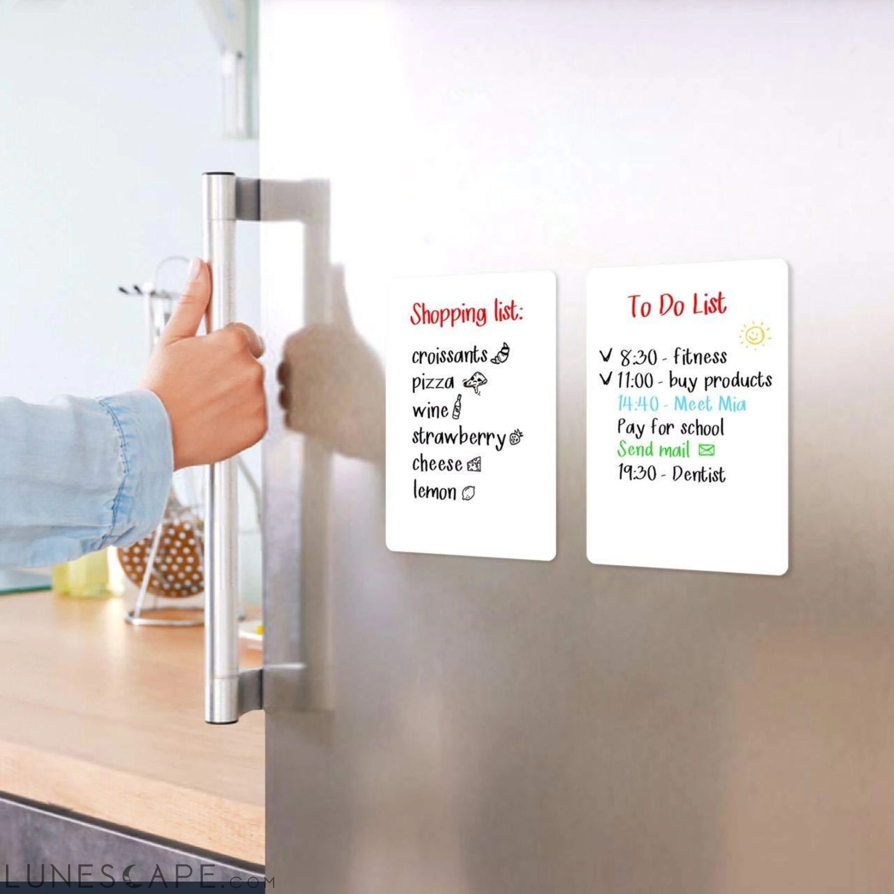 Small Magnetic Whiteboard for Fridge 5.5x8 in Dry Erase Board for LUNESCAPE