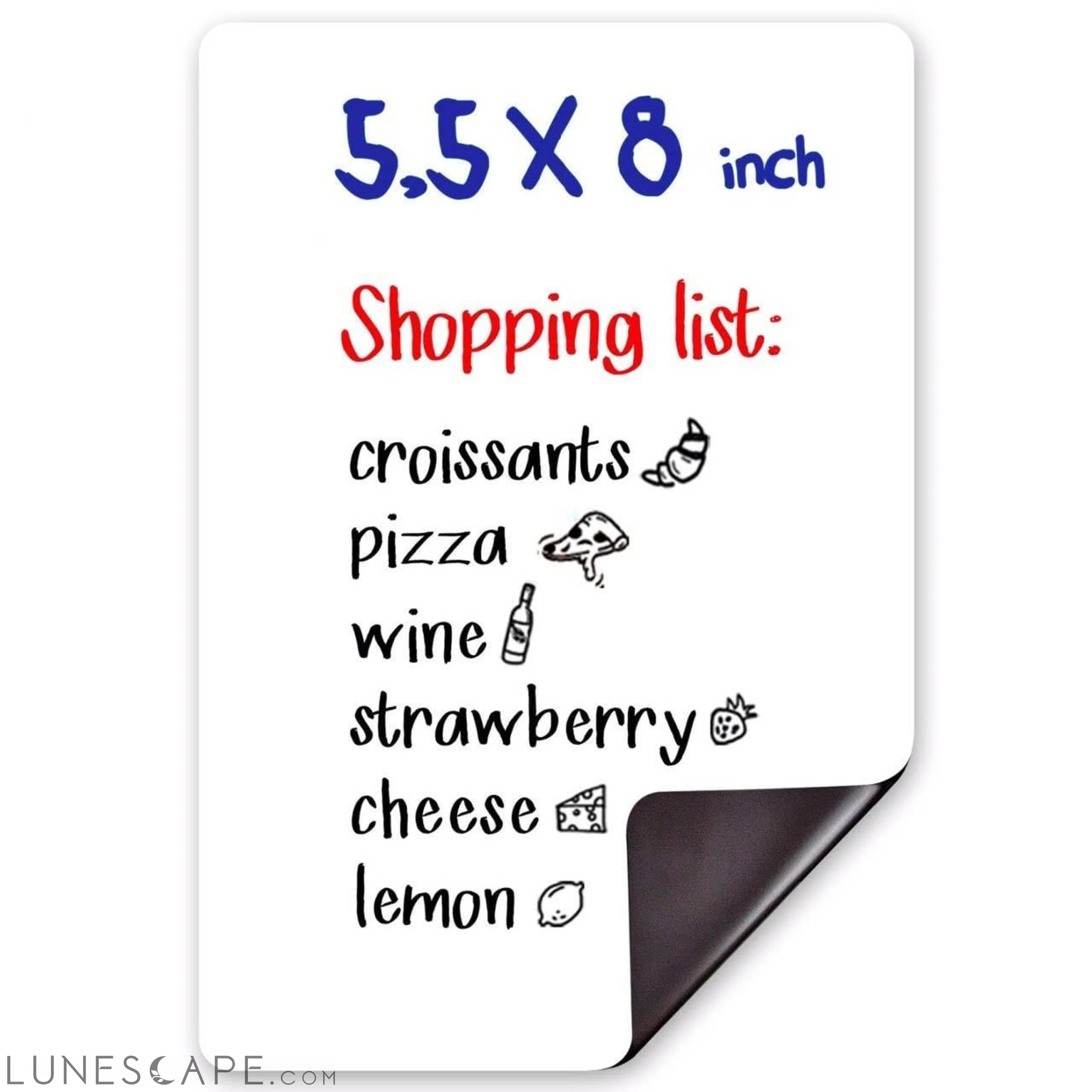 Small Magnetic Whiteboard for Fridge 5.5x8 in Dry Erase Board for LUNESCAPE
