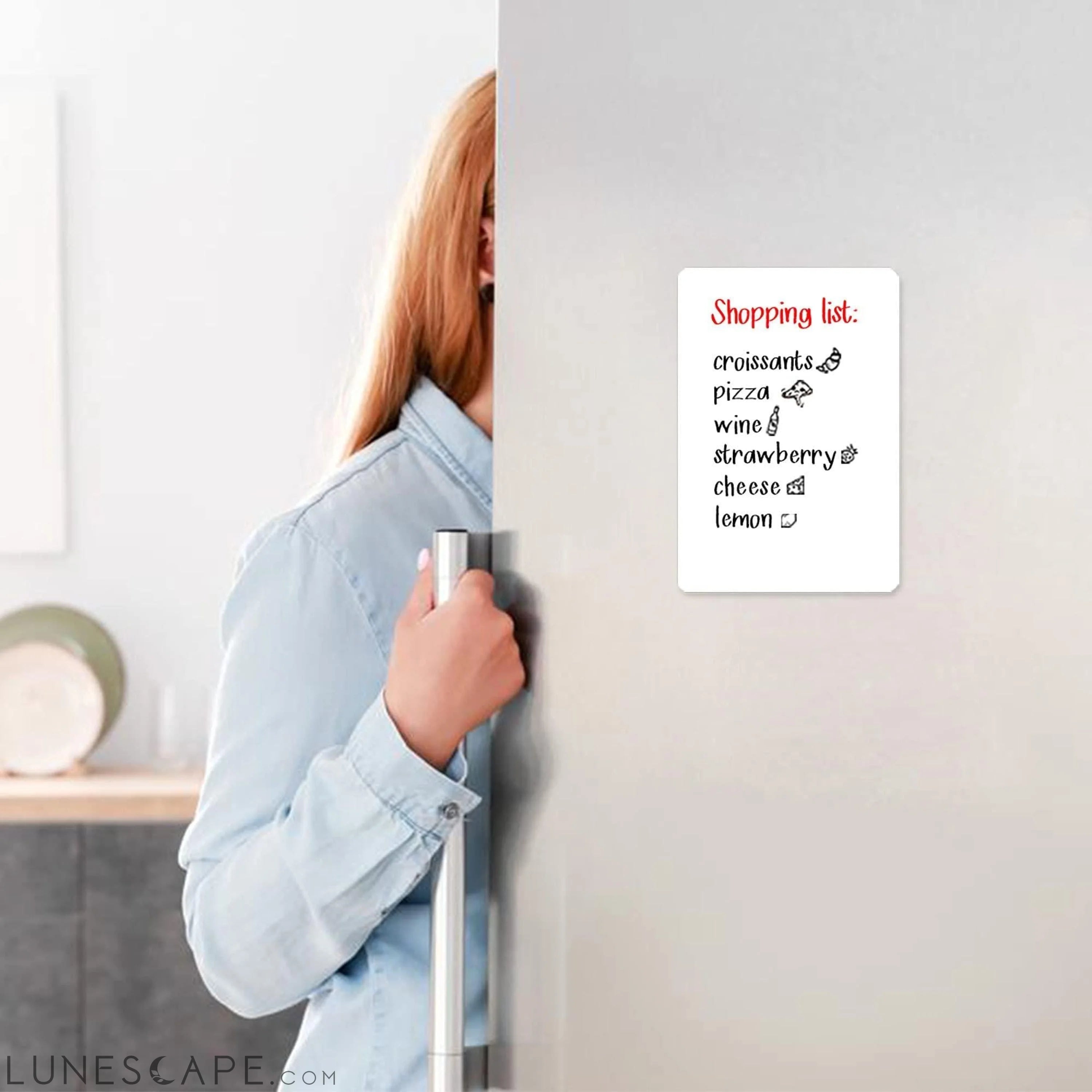 Small Magnetic Whiteboard for Fridge 5.5x8 in Dry Erase Board for LUNESCAPE