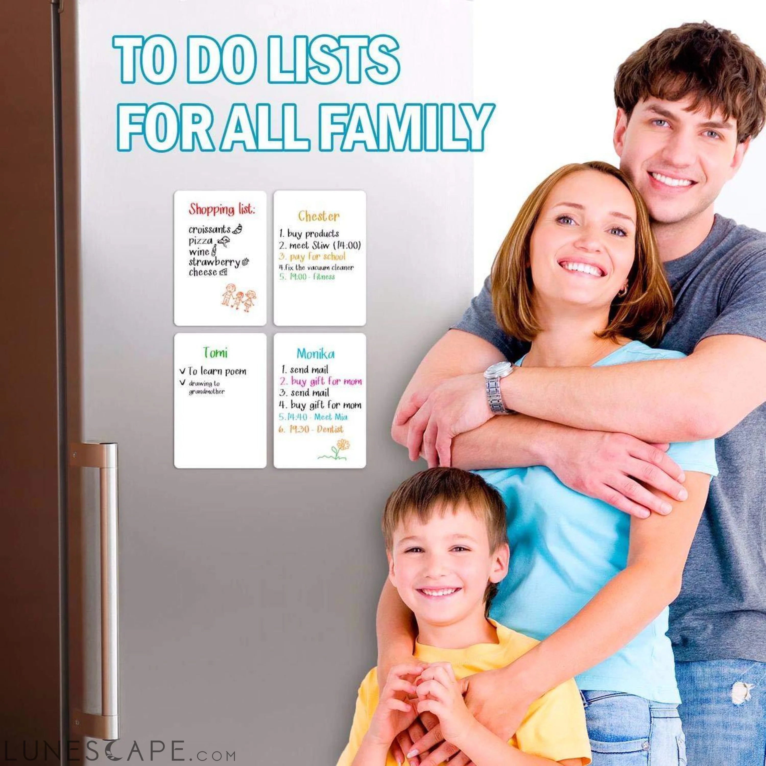 Small Magnetic Whiteboard for Fridge 5.5x8 in Dry Erase Board for LUNESCAPE