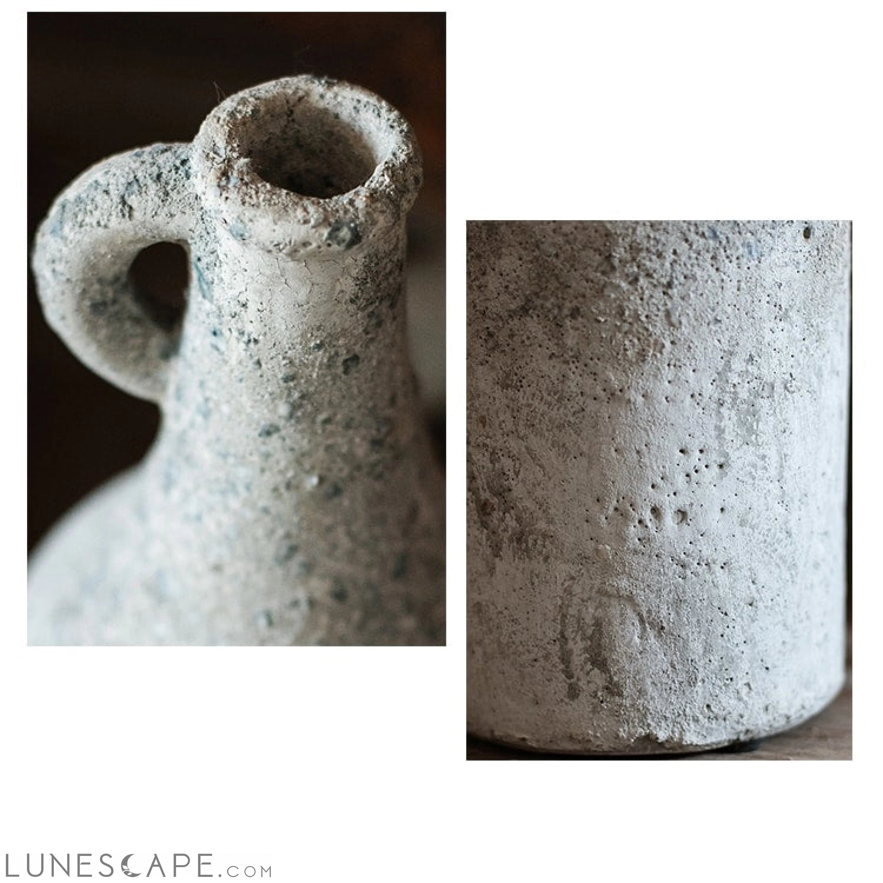 Small Opening Rough Textured Dried Flower Vase LUNESCAPE