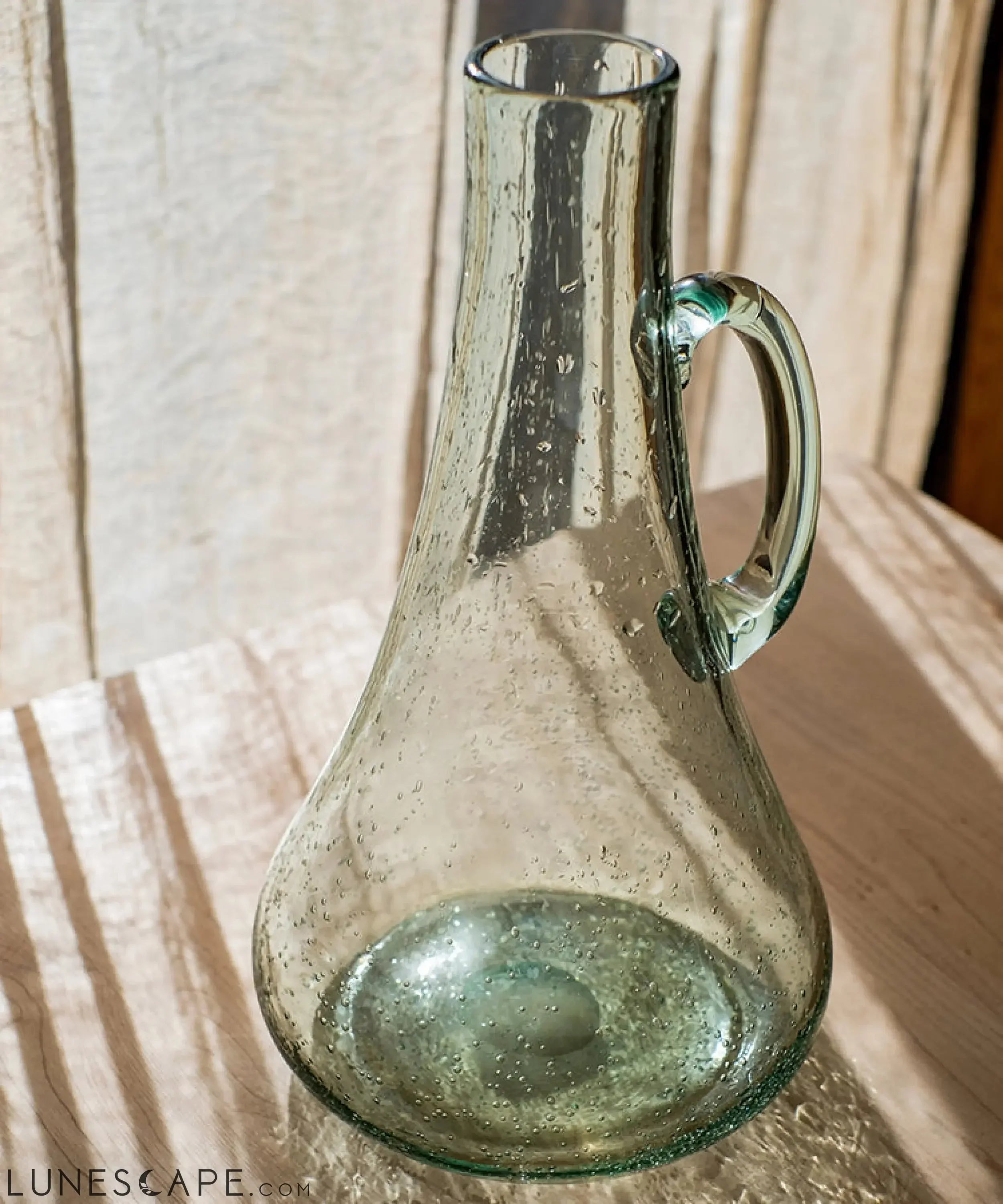 Small Openning Bubble Glass Kettle Vase 13" Tall LUNESCAPE