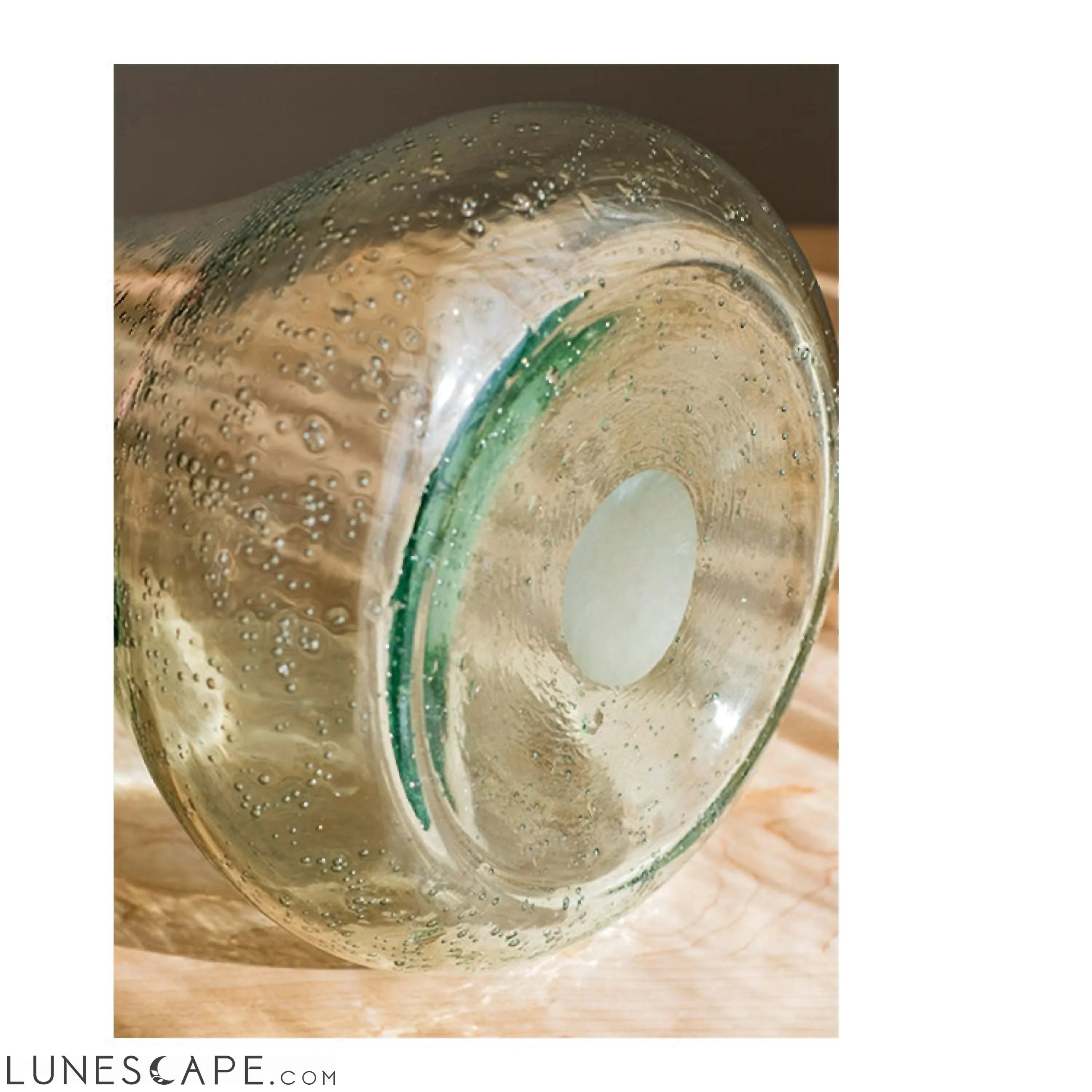 Small Openning Bubble Glass Kettle Vase 13" Tall LUNESCAPE