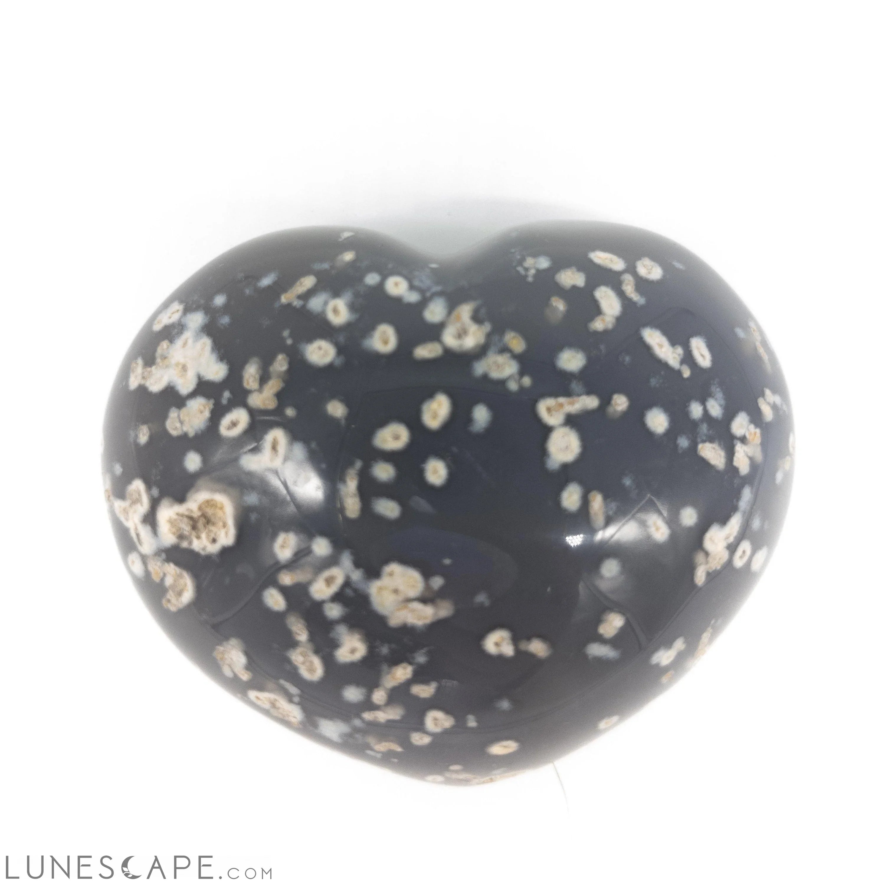 Small Puffy Agate Heart With Druzy Center LUNESCAPE