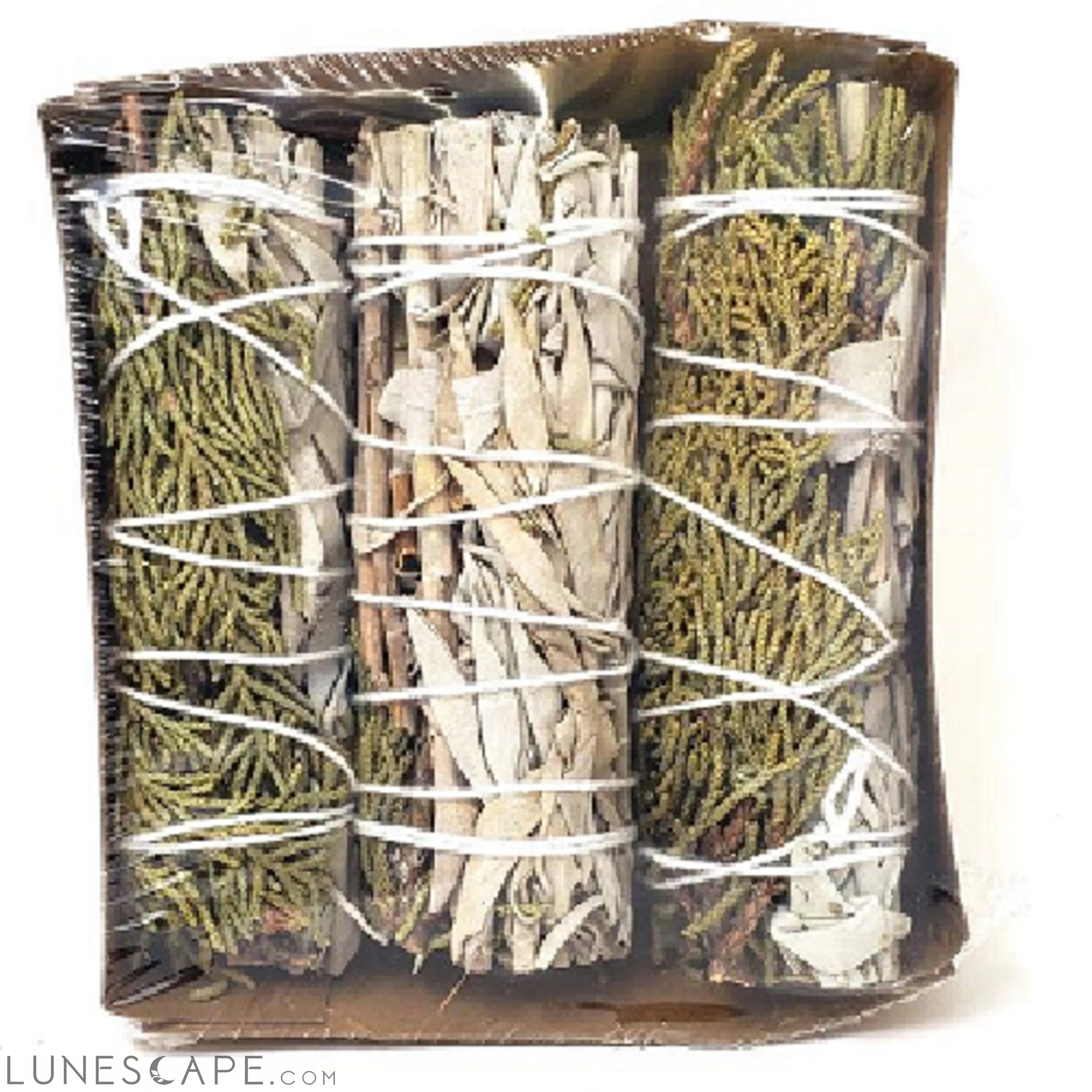 Smudging bundle - White Sage & Juniper Mix 3-4" - 3 pack LUNESCAPE