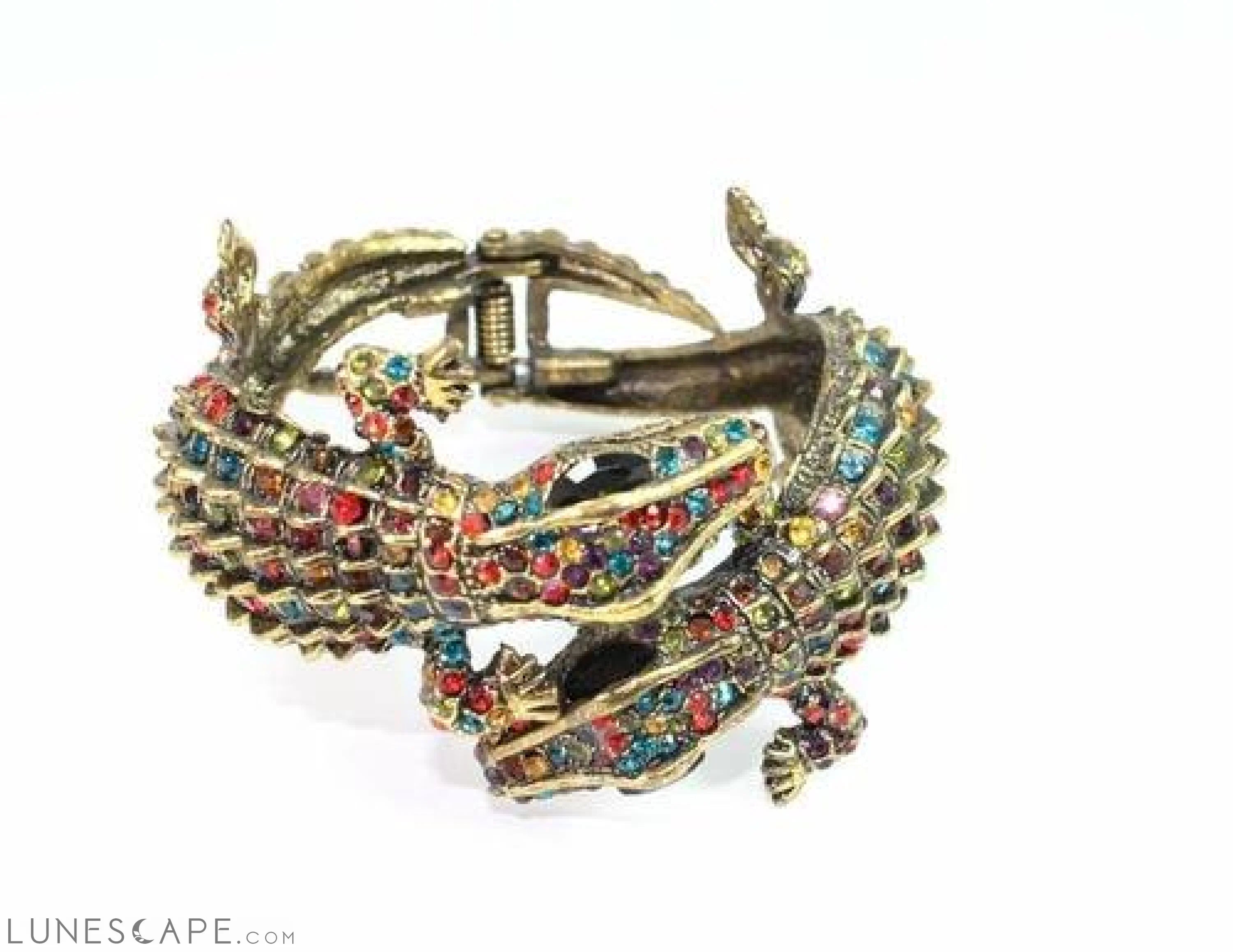 Sobek Crocodile Rhinestone Cuff - Brown LUNESCAPE