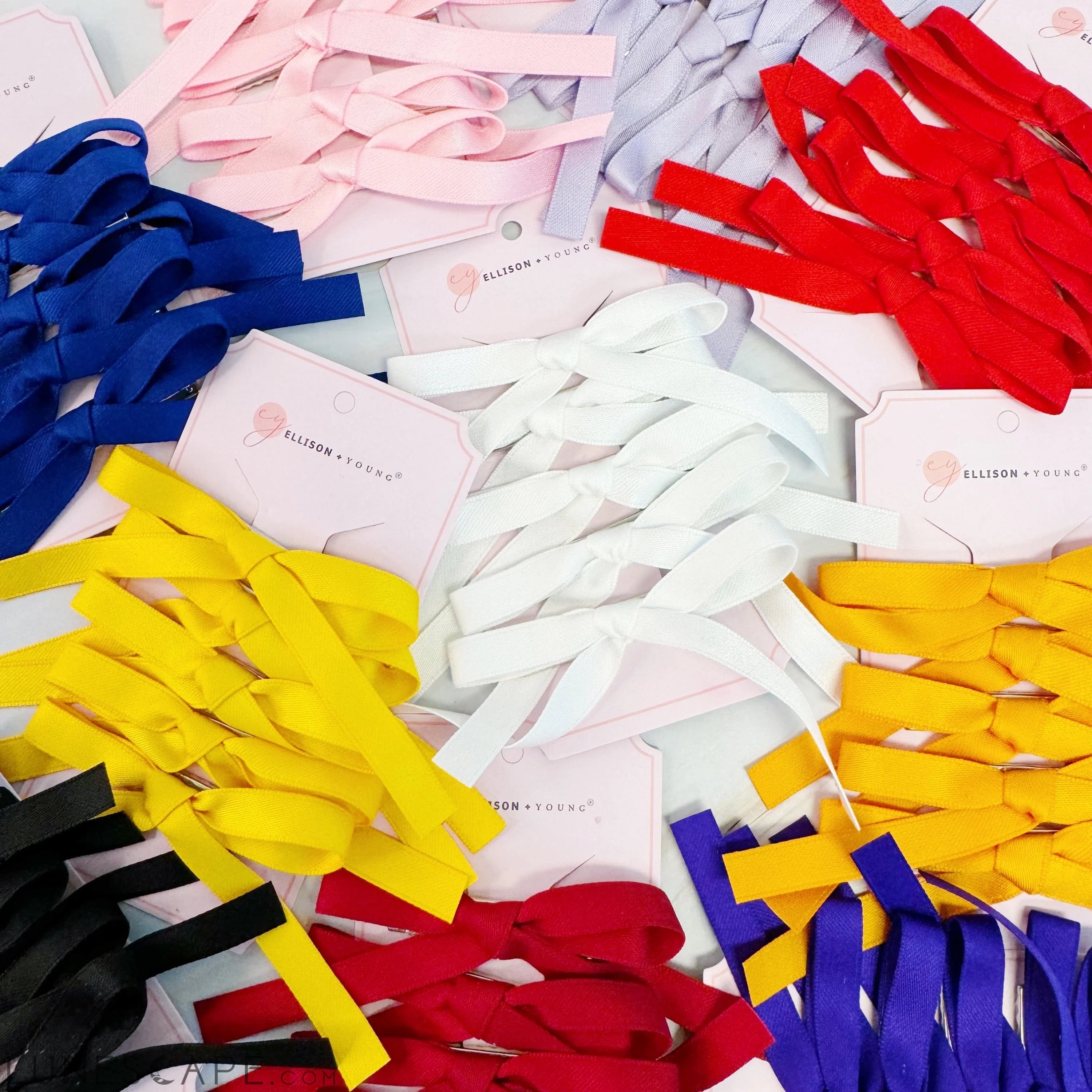 Solid Bow Hair Clip Set of 5 LUNESCAPE