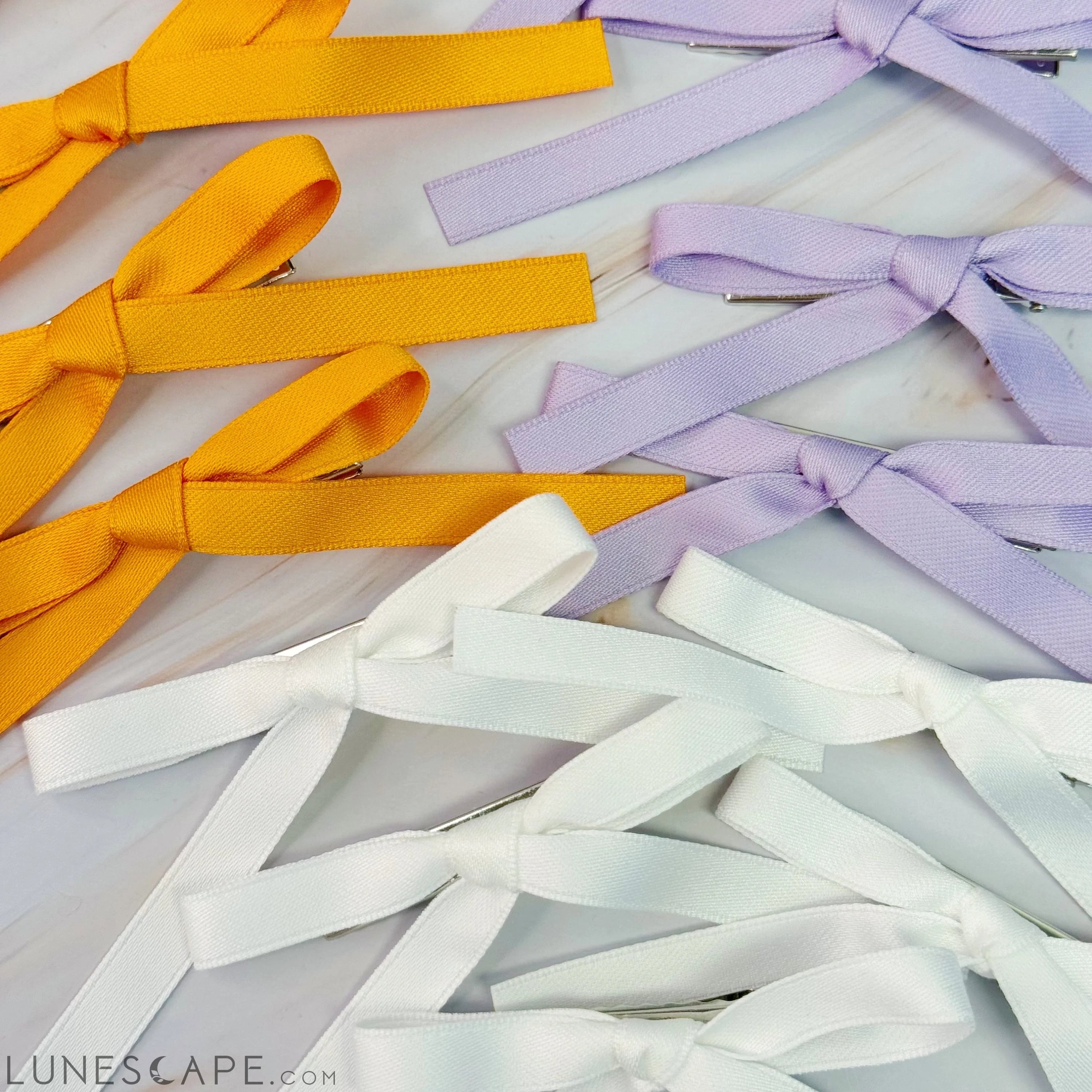 Solid Bow Hair Clip Set of 5 LUNESCAPE