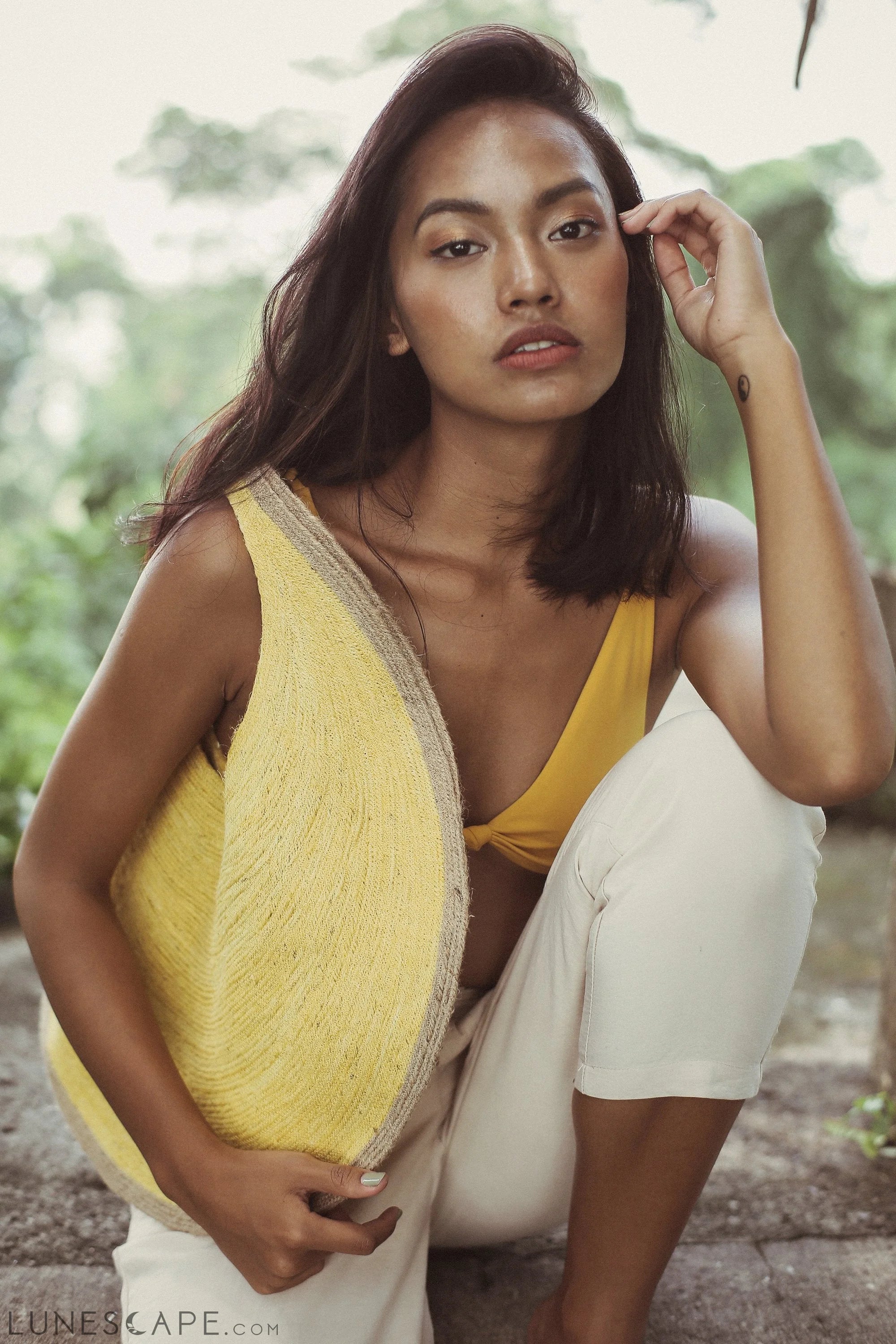 SOLO Citroen Jute Bag In Lemon Yellow LUNESCAPE