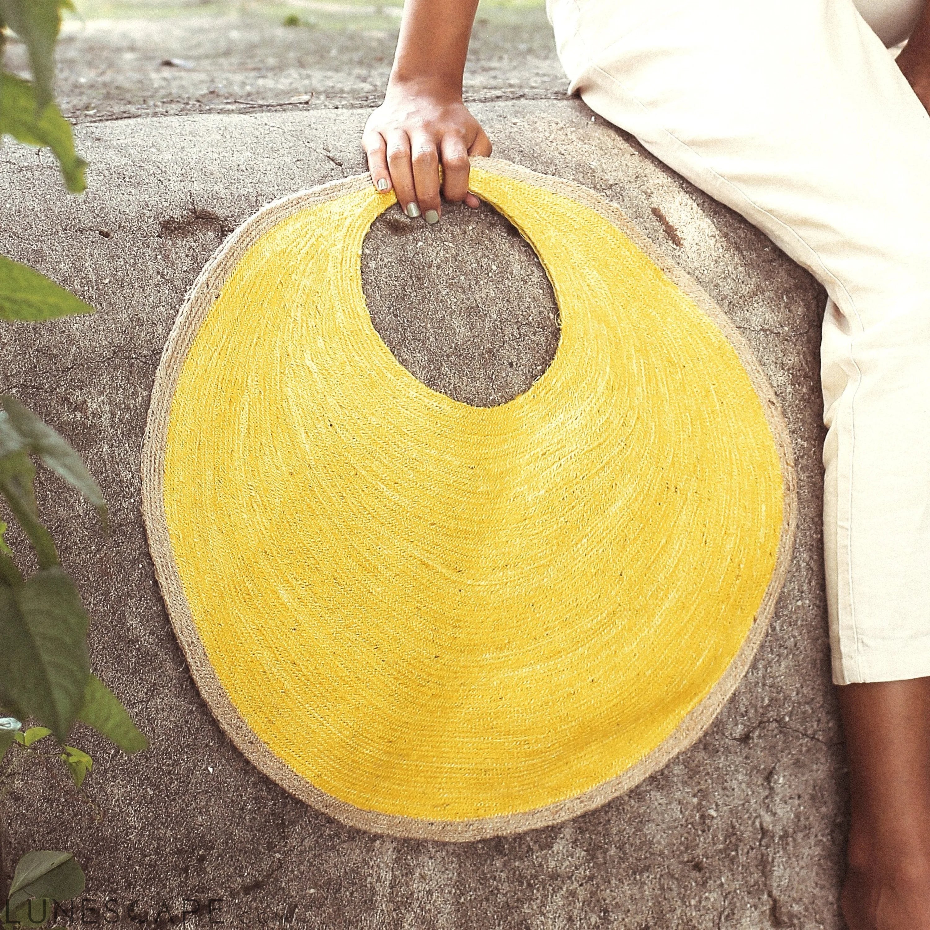 SOLO Citroen Jute Bag In Lemon Yellow LUNESCAPE