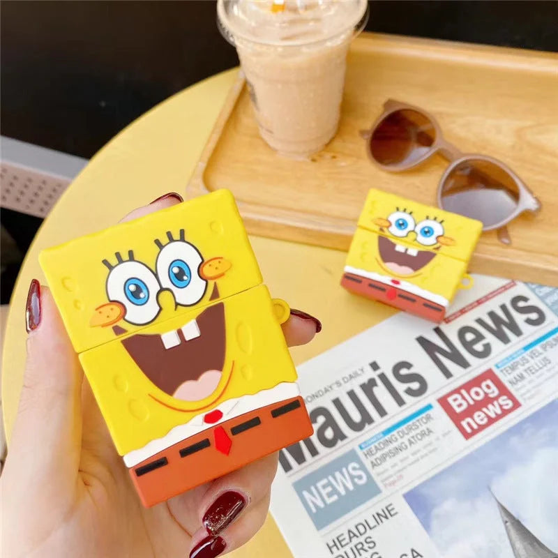 SpongeBob Case For AirPods 1 2 Pro Shockproof Lovely Headphone Case LUNESCAPE