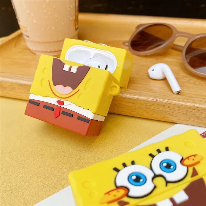 SpongeBob Case For AirPods 1 2 Pro Shockproof Lovely Headphone Case LUNESCAPE