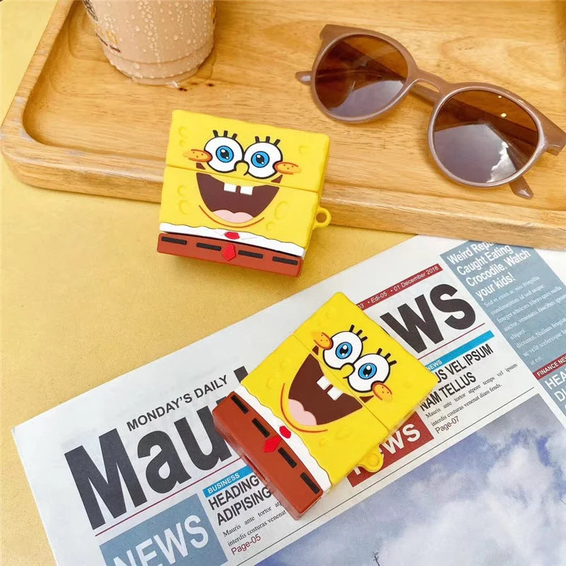 SpongeBob Case For AirPods 1 2 Pro Shockproof Lovely Headphone Case LUNESCAPE