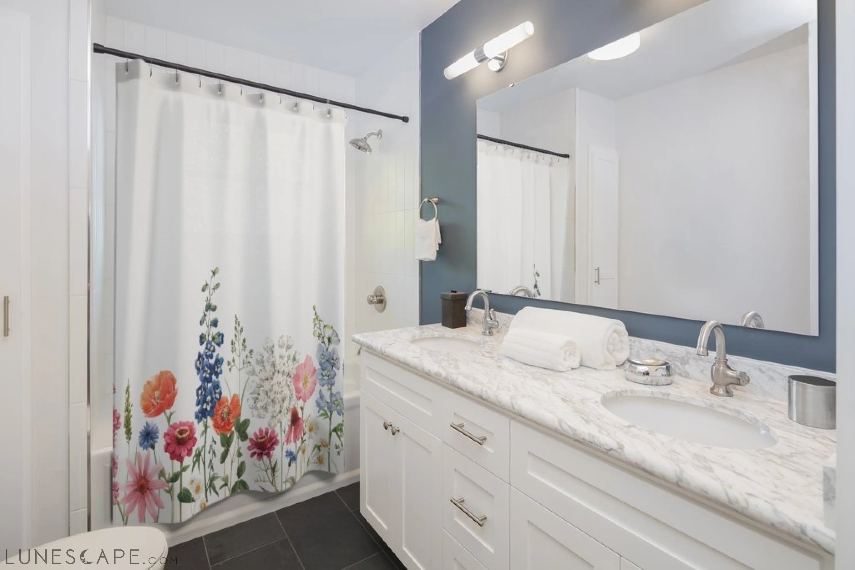 Spring Floral Garden Shower Curtains Home Decor LUNESCAPE