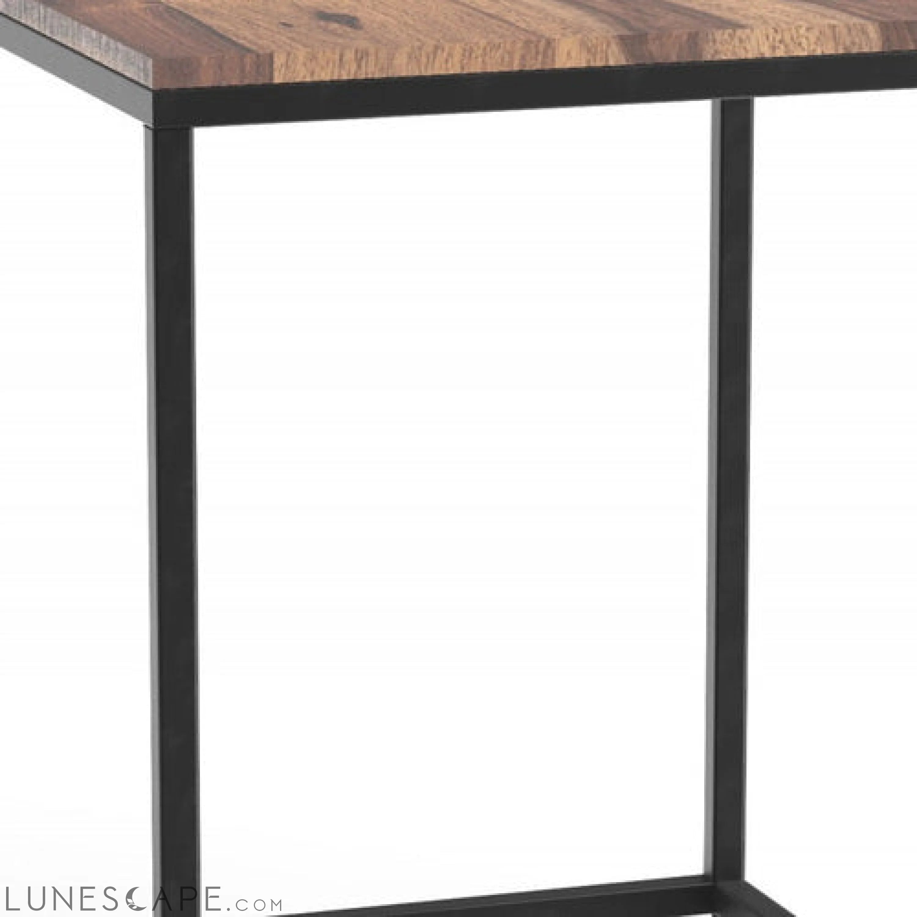 Squared Off Natural Wood End or Side Table LUNESCAPE