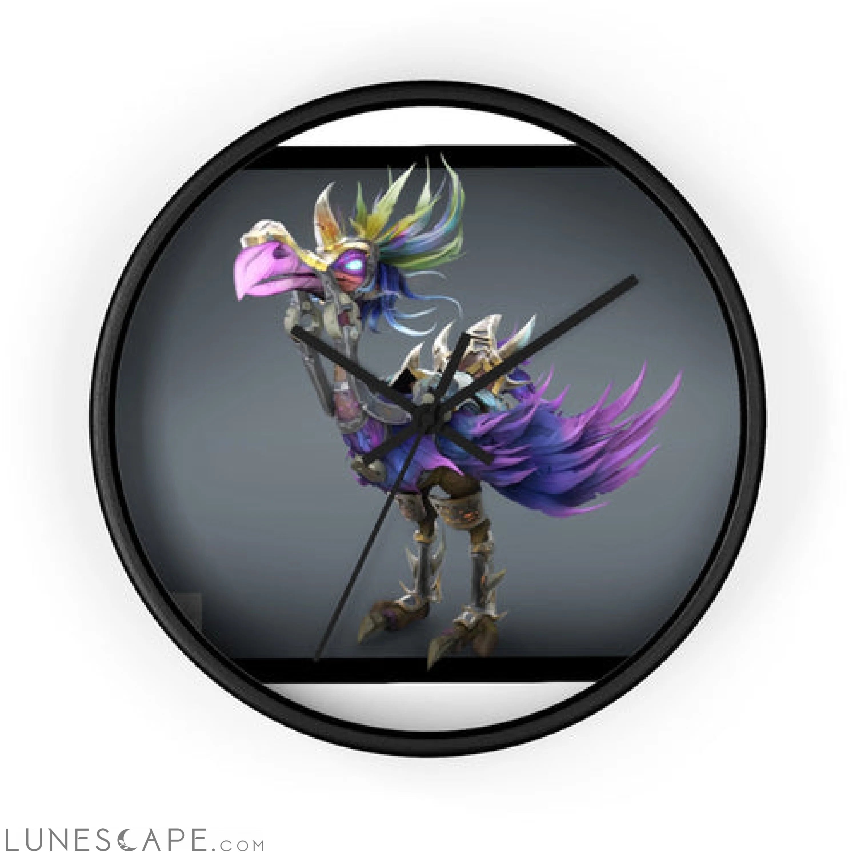 Squawkers the Ostrich Mount Wall clock LUNESCAPE