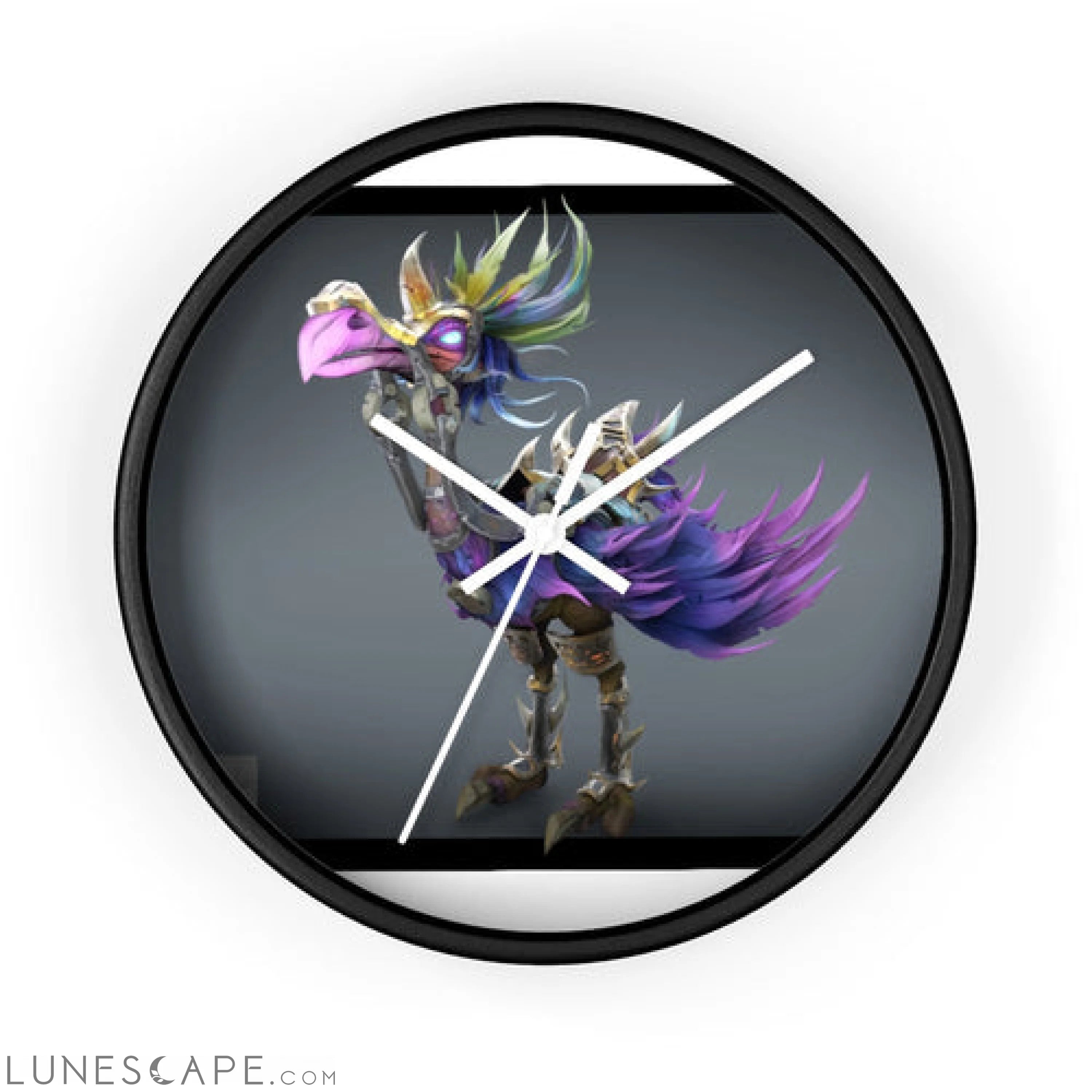 Squawkers the Ostrich Mount Wall clock LUNESCAPE