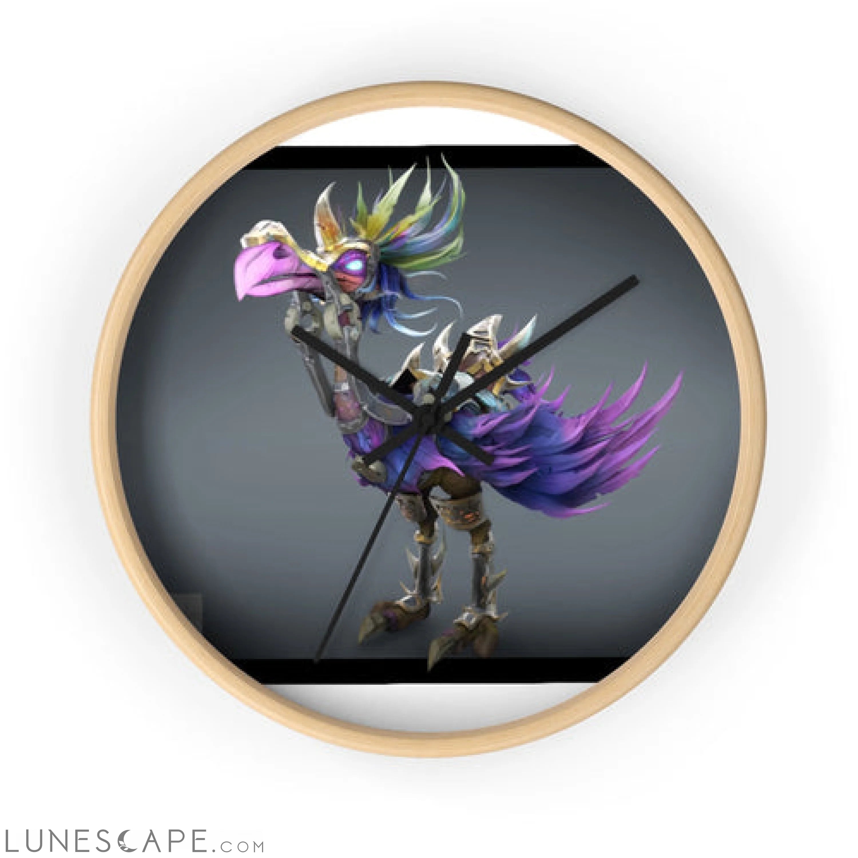 Squawkers the Ostrich Mount Wall clock LUNESCAPE