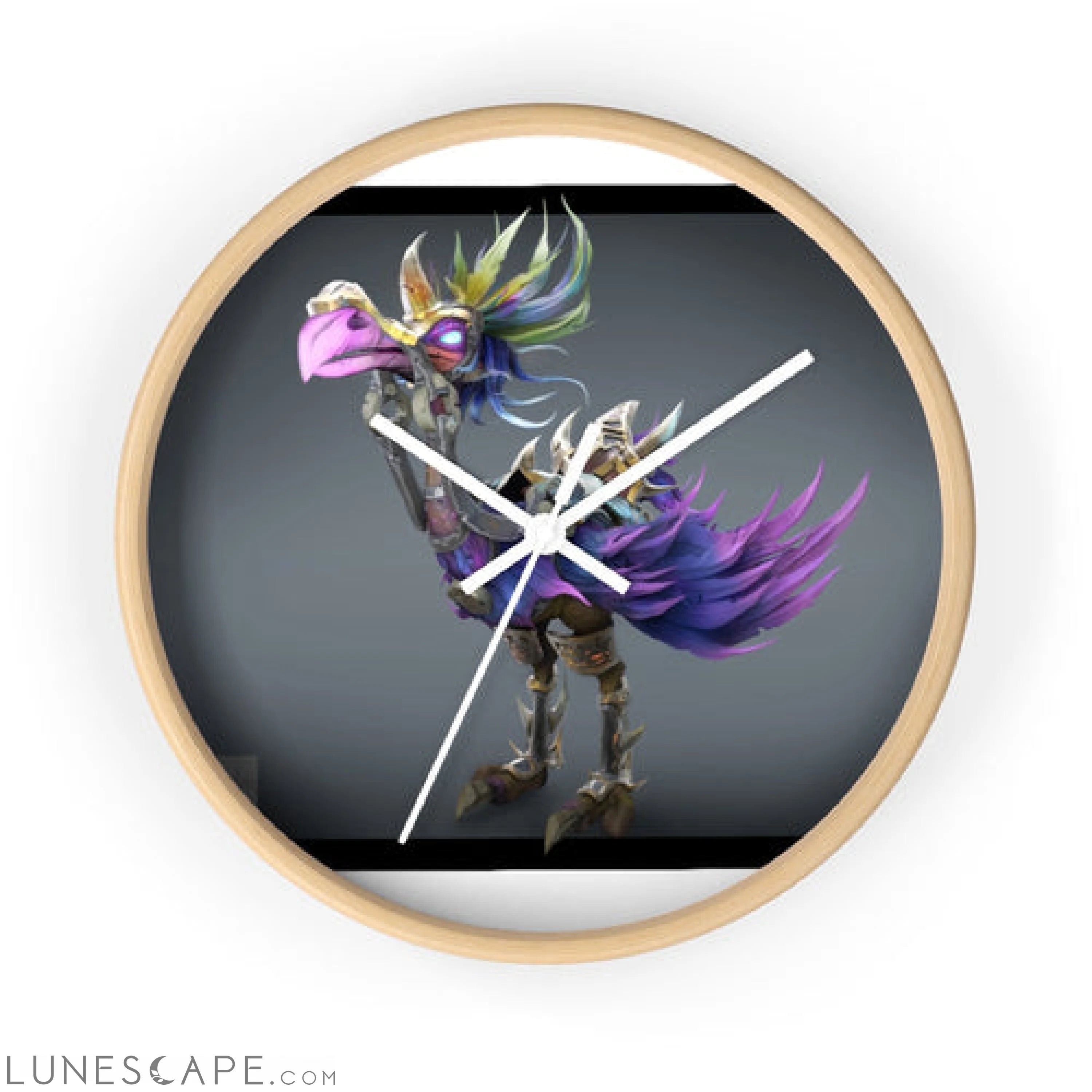 Squawkers the Ostrich Mount Wall clock LUNESCAPE