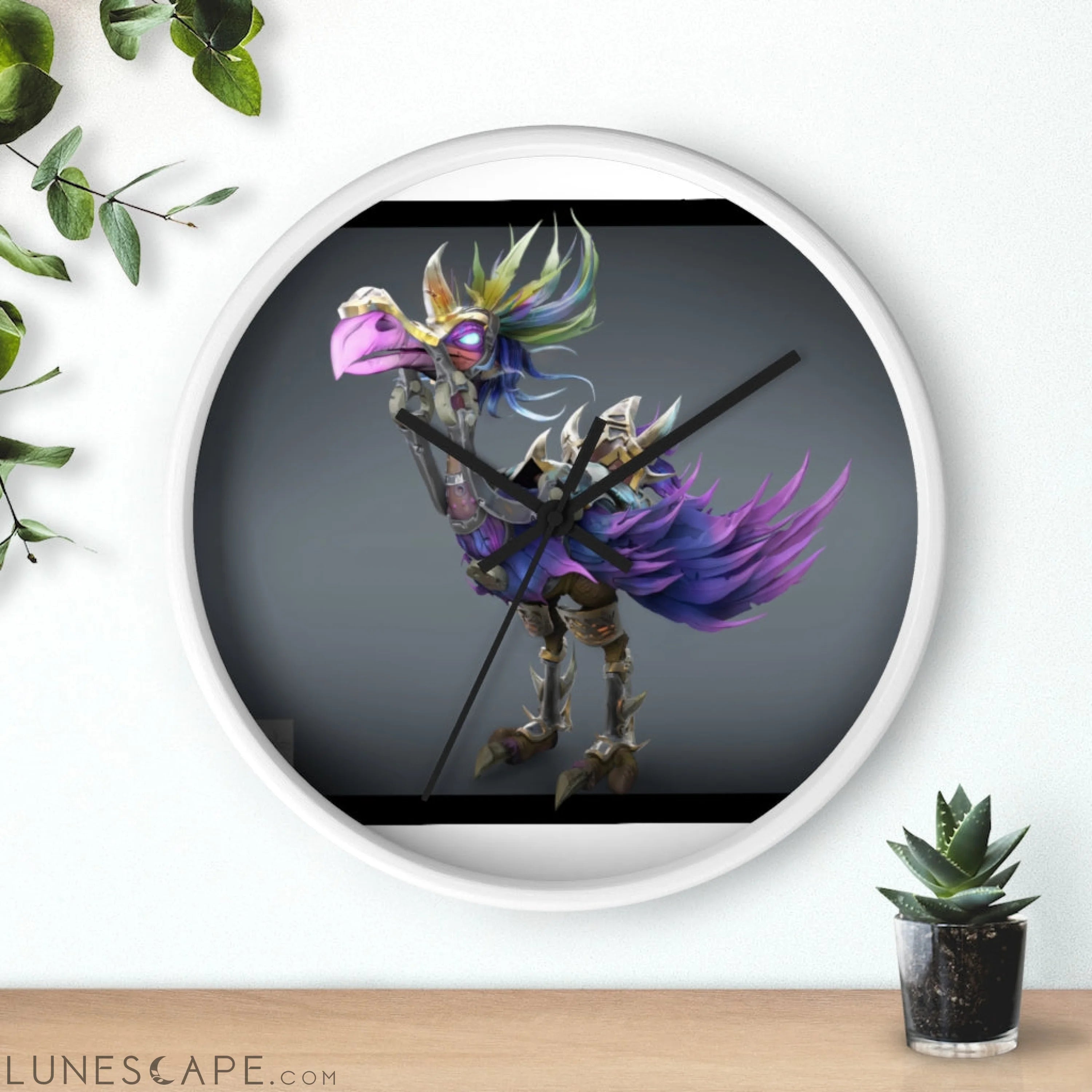 Squawkers the Ostrich Mount Wall clock LUNESCAPE