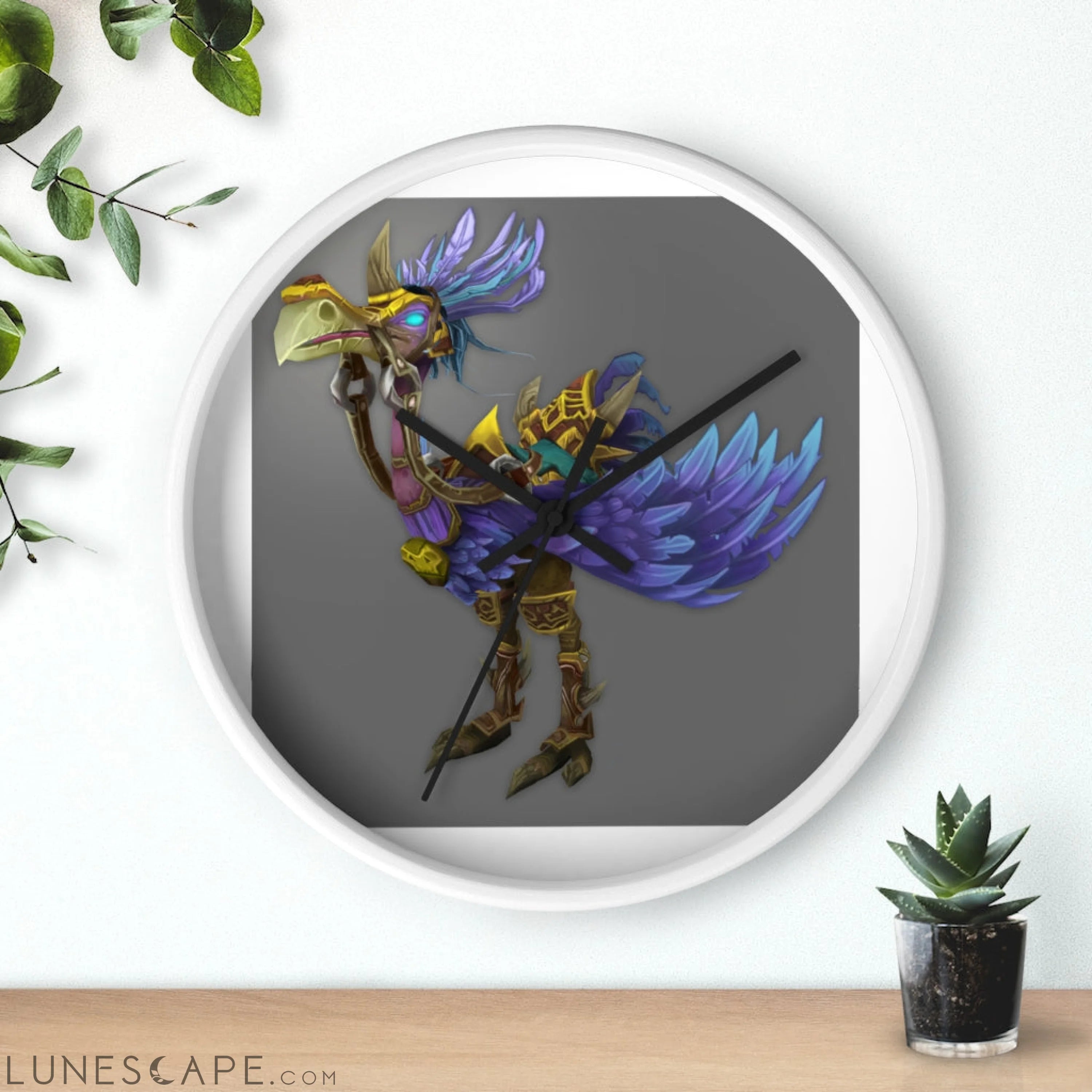 Squawkers the Ostrich Mount Wall clock LUNESCAPE