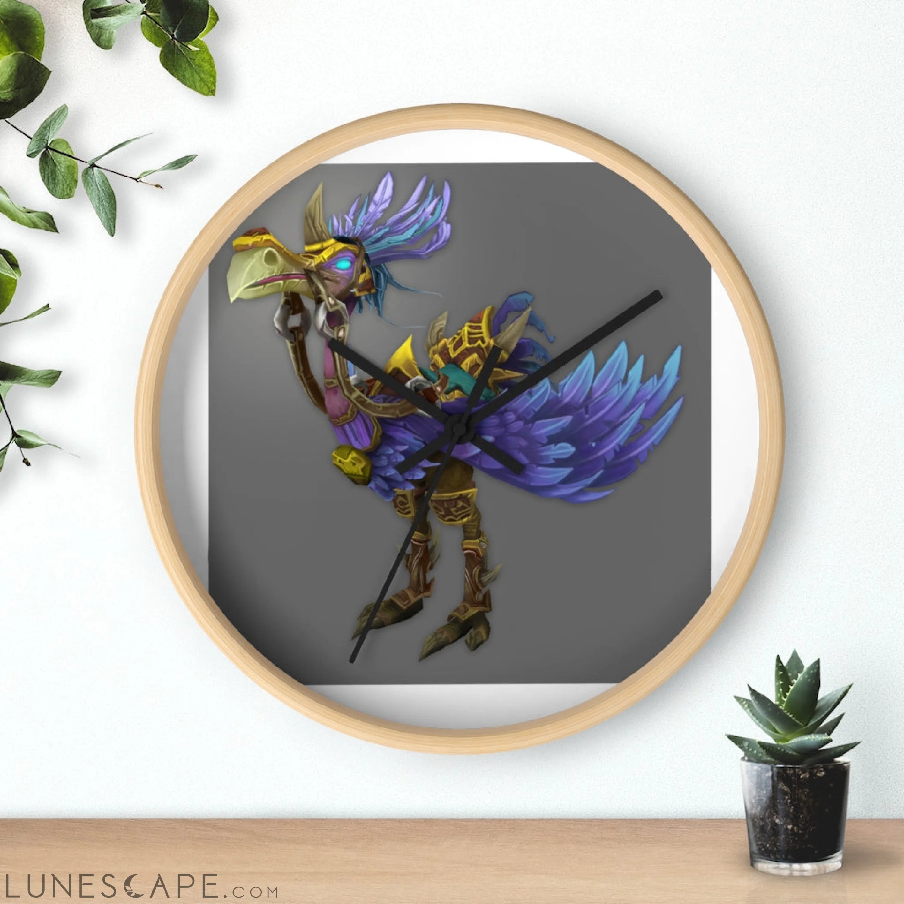 Squawkers the Ostrich Mount Wall clock LUNESCAPE