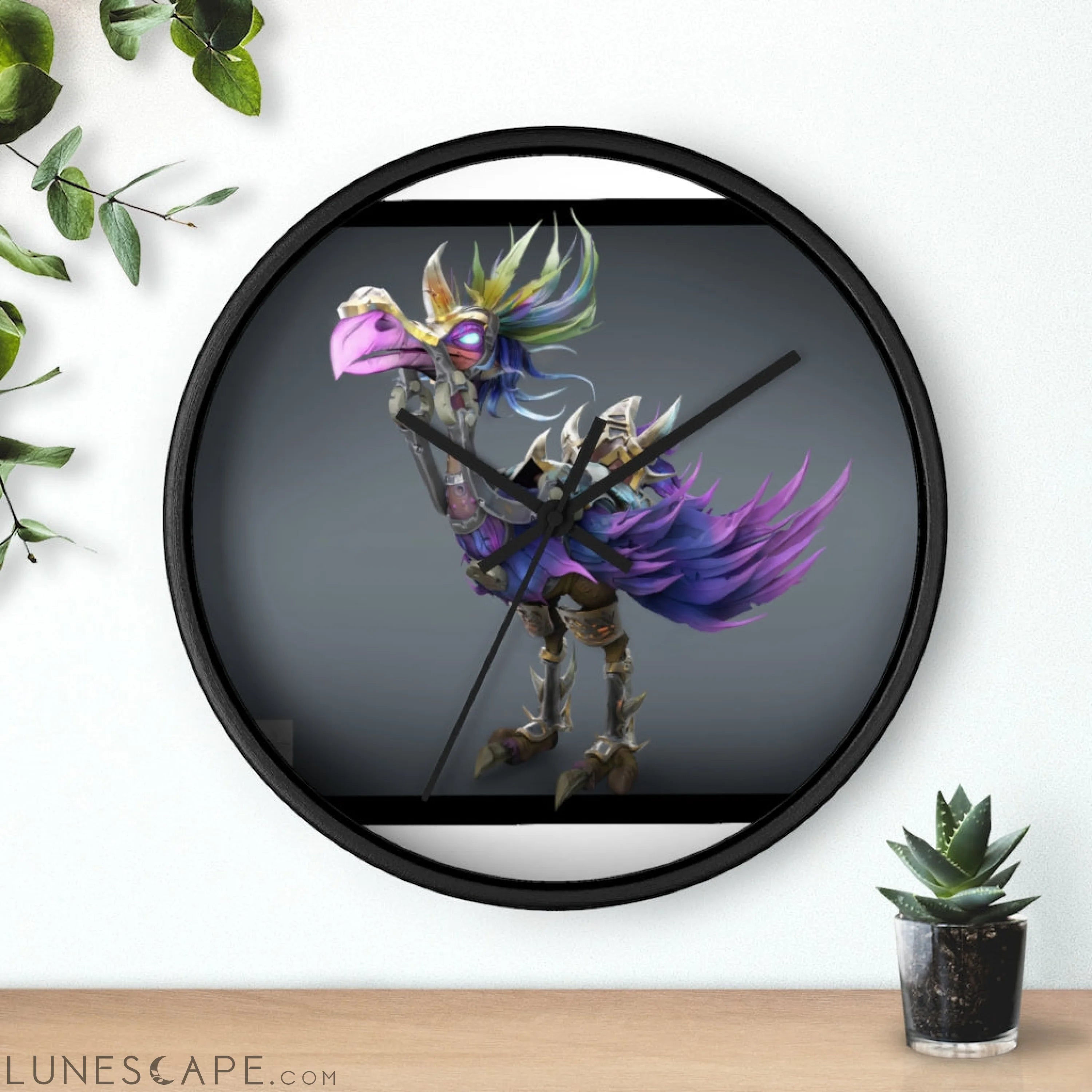 Squawkers the Ostrich Mount Wall clock LUNESCAPE