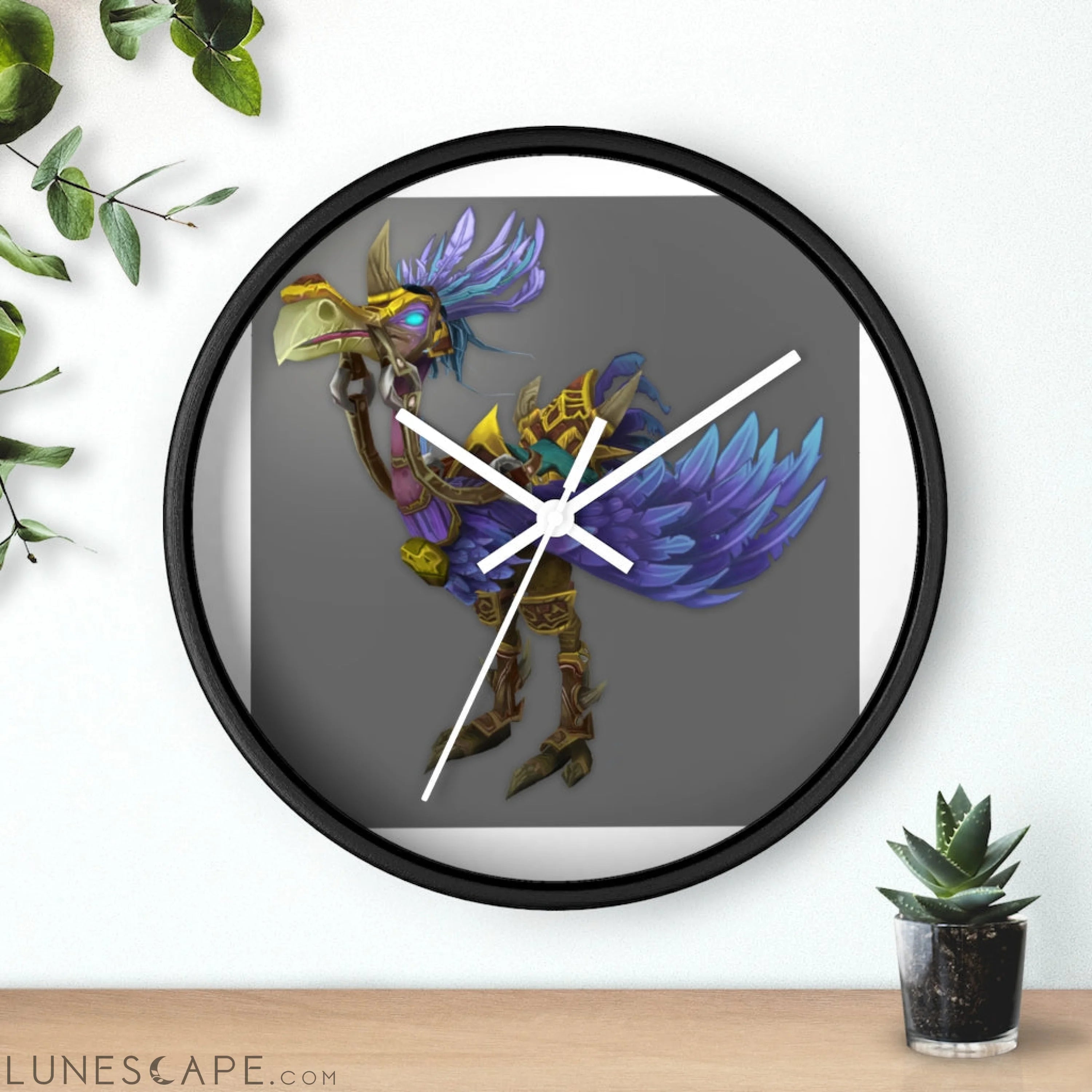 Squawkers the Ostrich Mount Wall clock LUNESCAPE