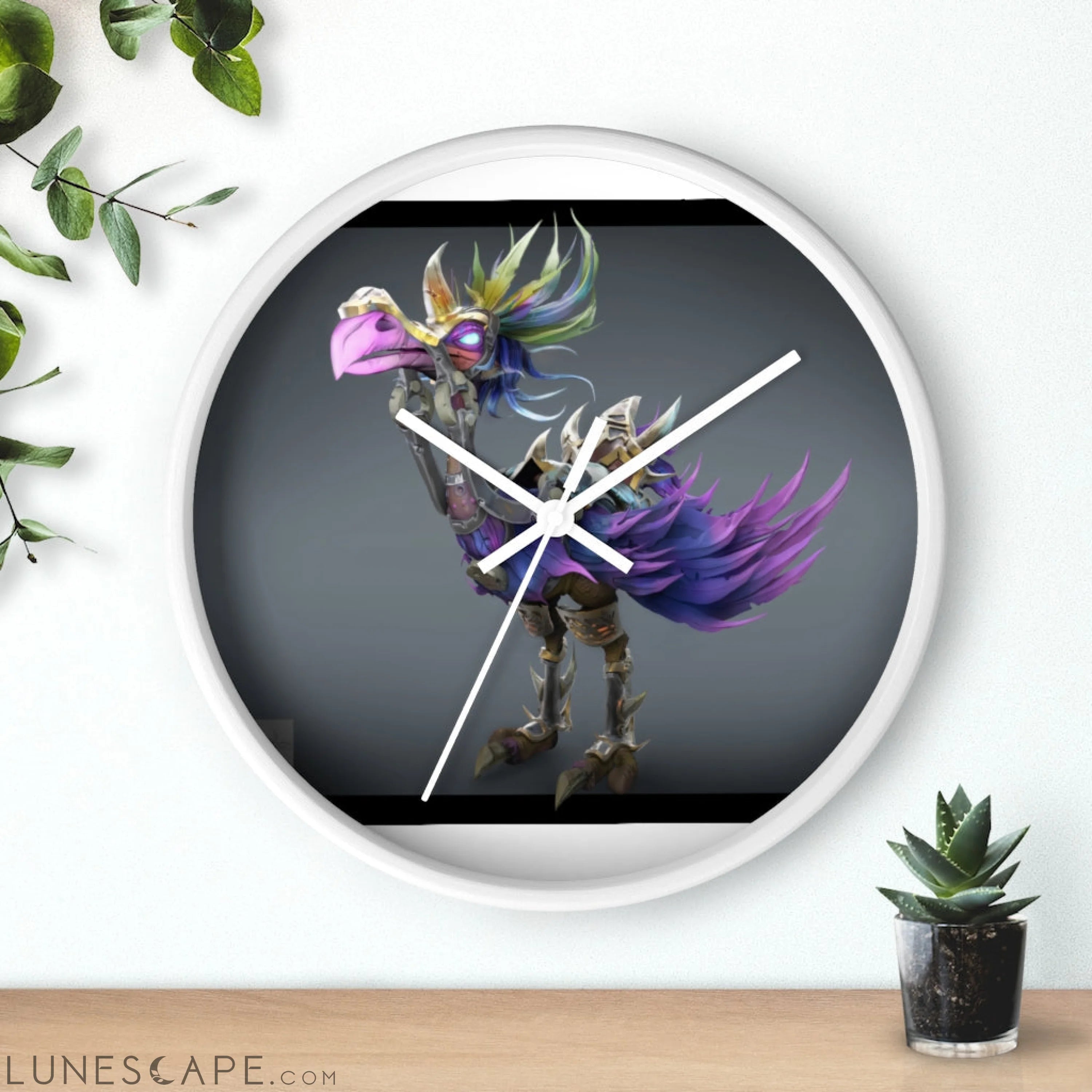Squawkers the Ostrich Mount Wall clock LUNESCAPE