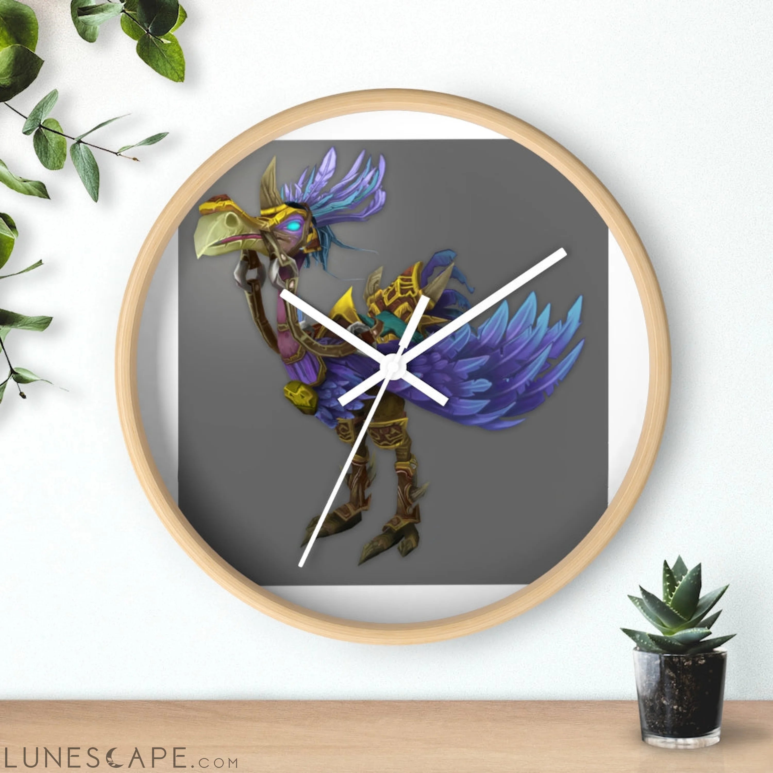 Squawkers the Ostrich Mount Wall clock LUNESCAPE
