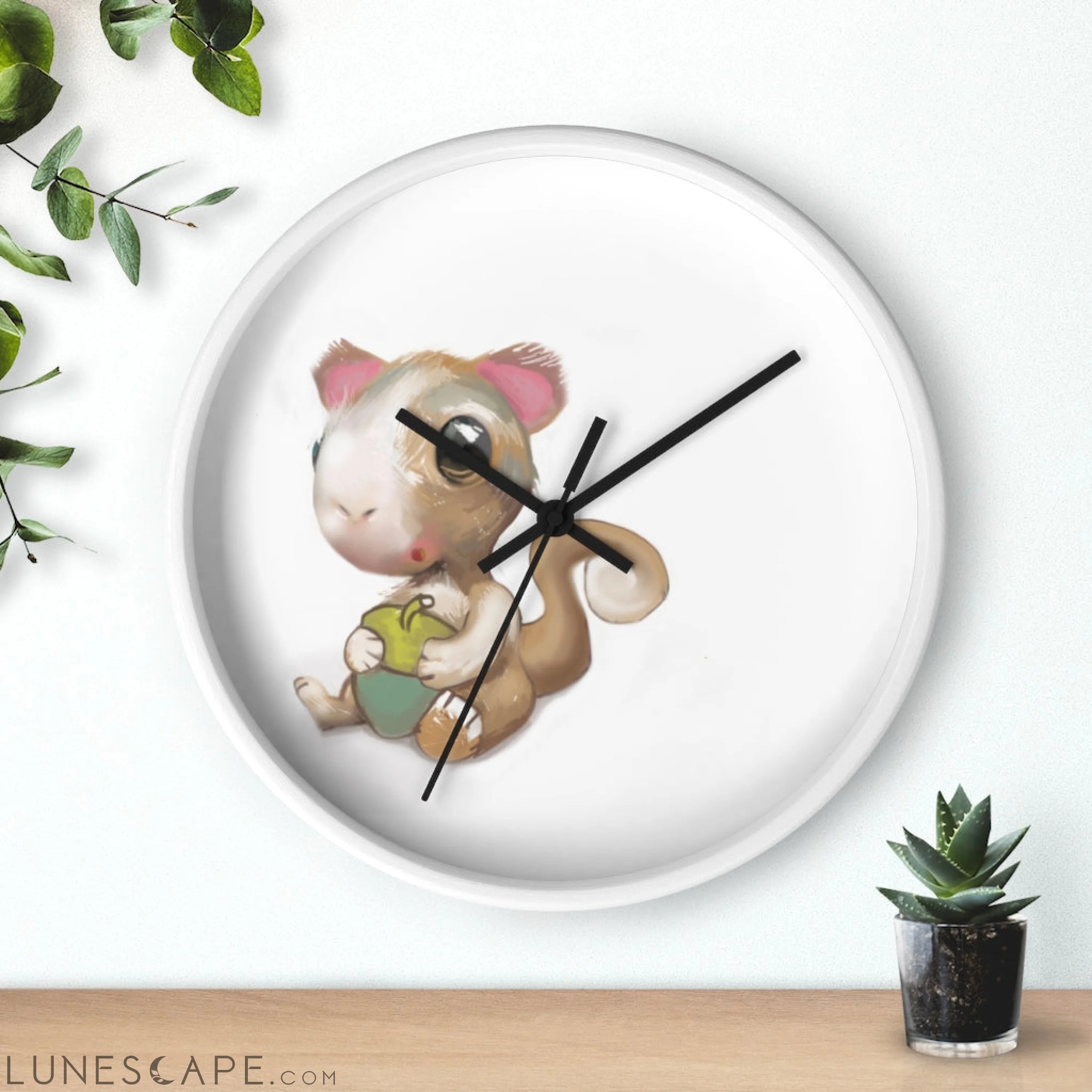 Squirrel Wall clock LUNESCAPE
