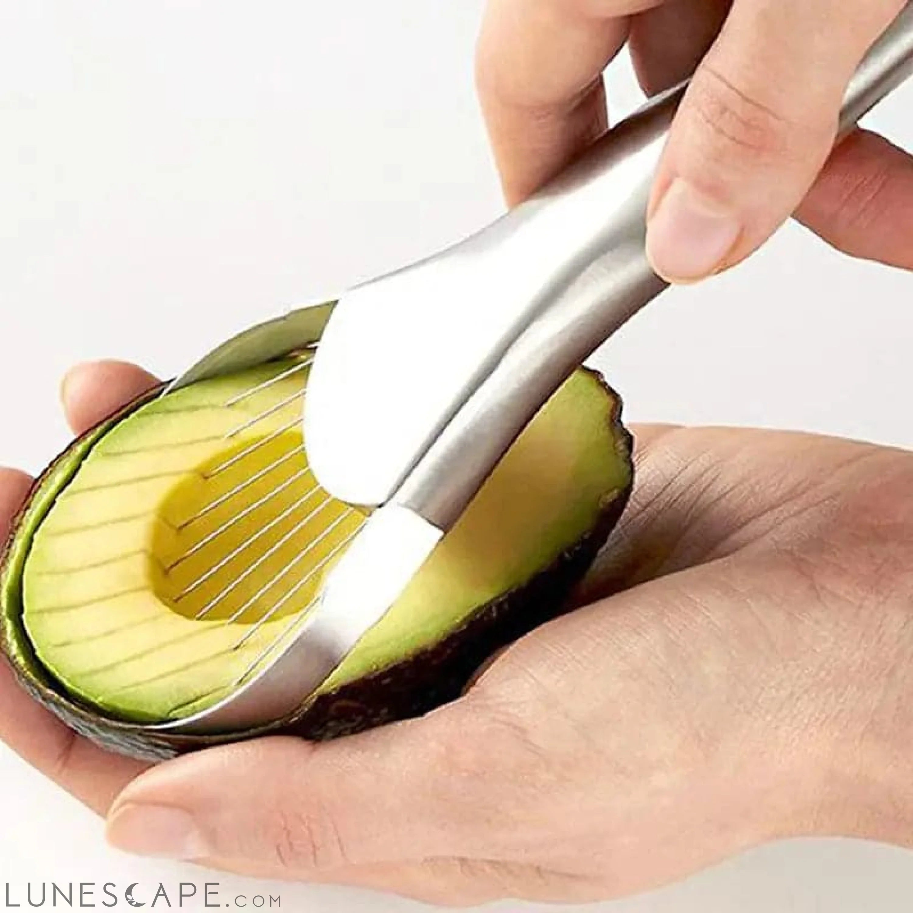 Stainless Steel 2-in-1 Avocado Slicer & Pitter LUNESCAPE
