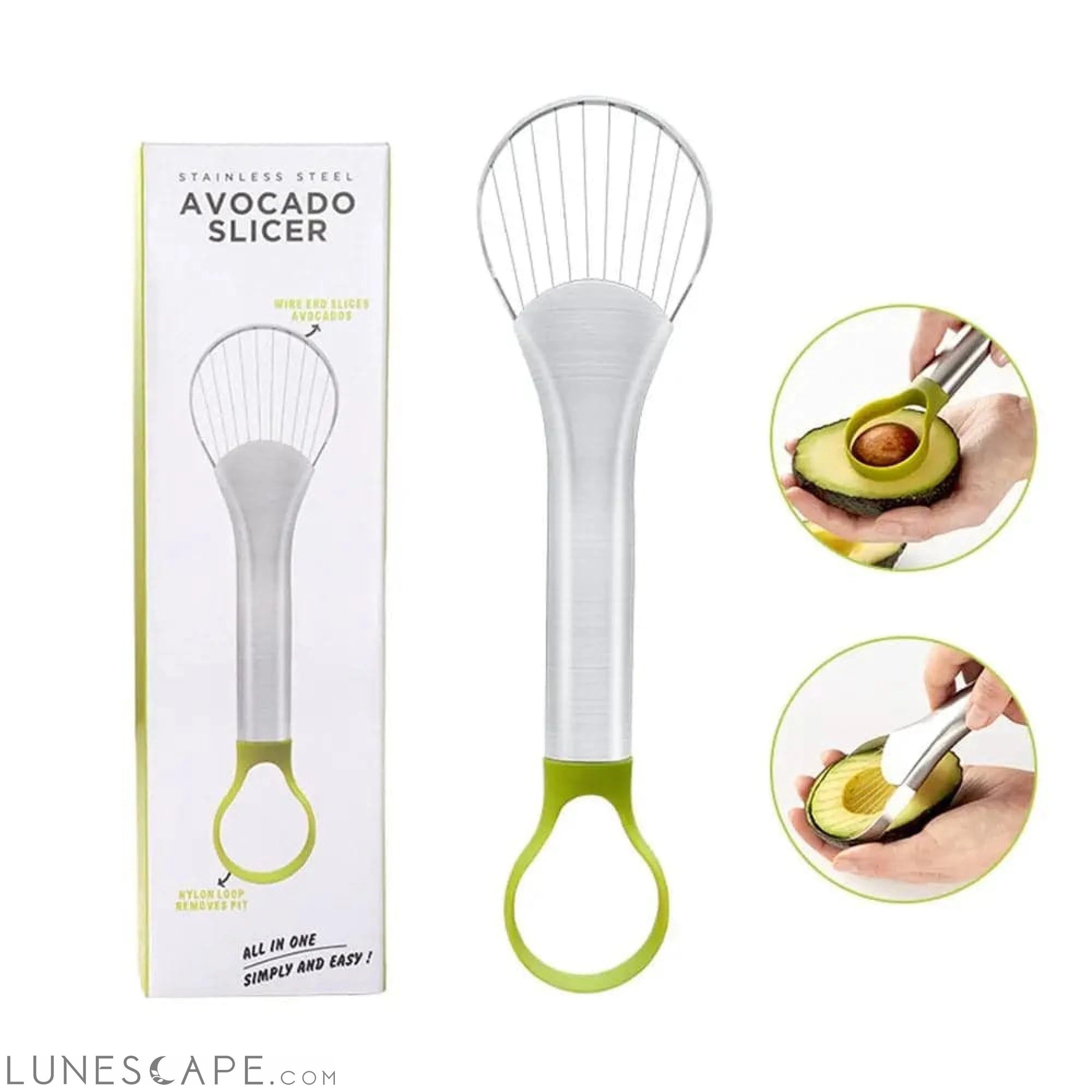 Stainless Steel 2-in-1 Avocado Slicer & Pitter LUNESCAPE