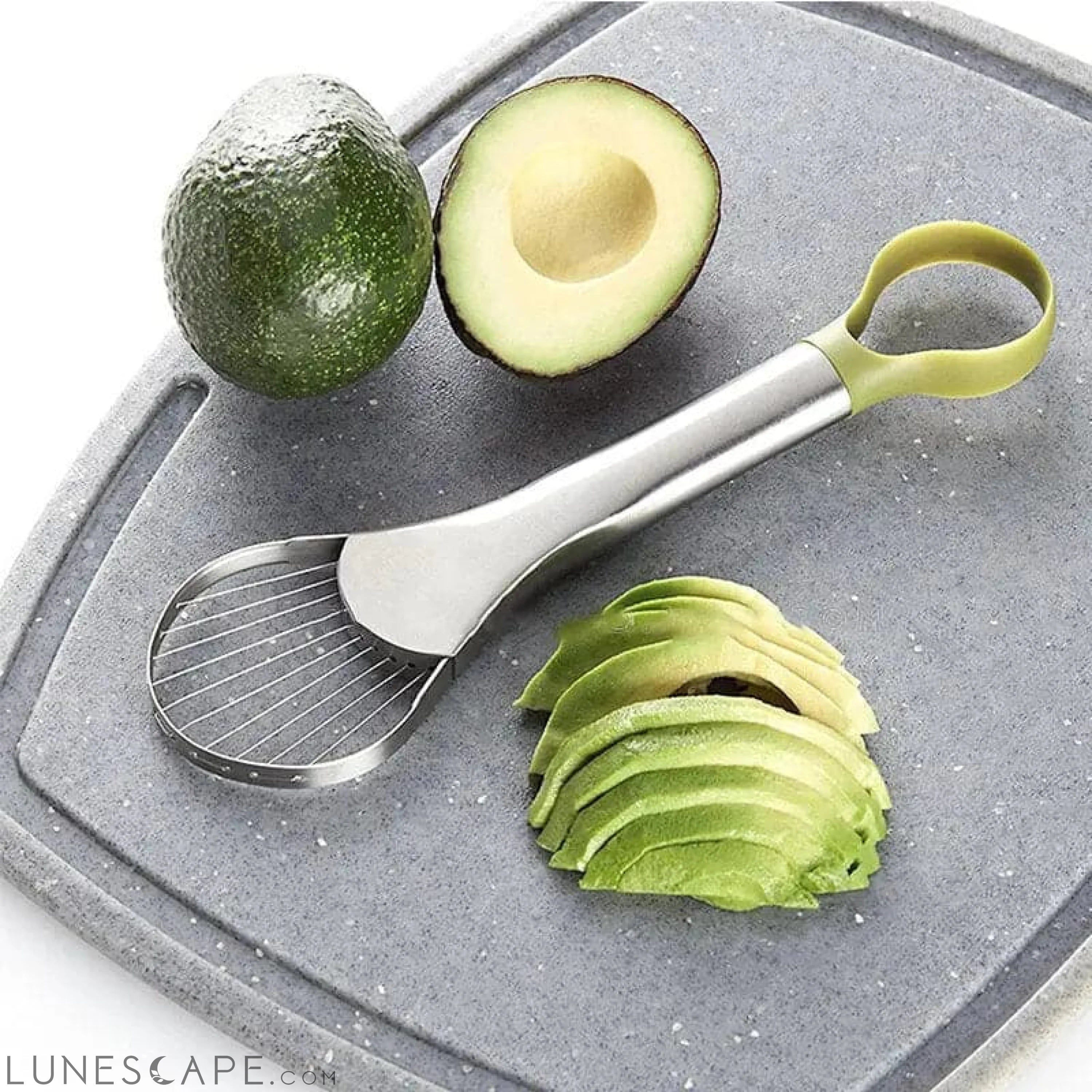 Stainless Steel 2-in-1 Avocado Slicer & Pitter LUNESCAPE