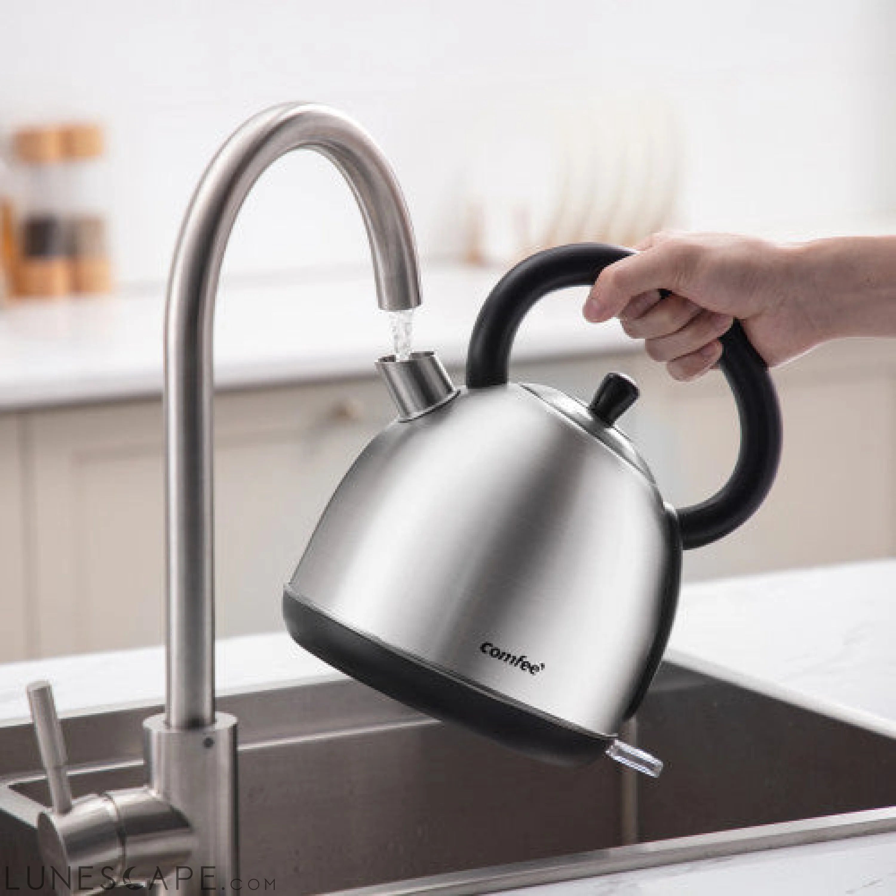 Stainless Steel Inner Pot and Lid Electric Kettle with Water Filter LUNESCAPE