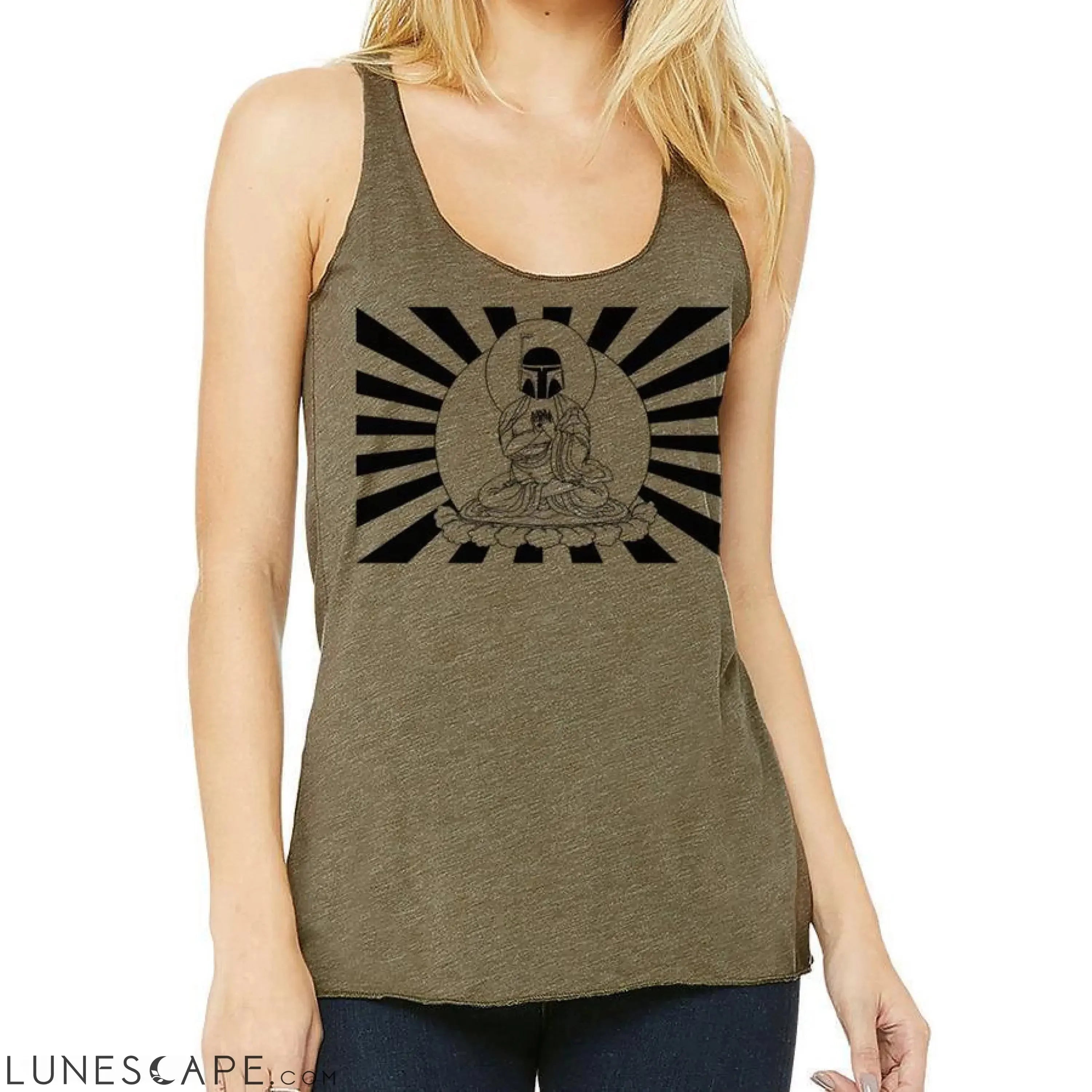 Star Wars Meditation Boba Fett Racerback Tank LUNESCAPE
