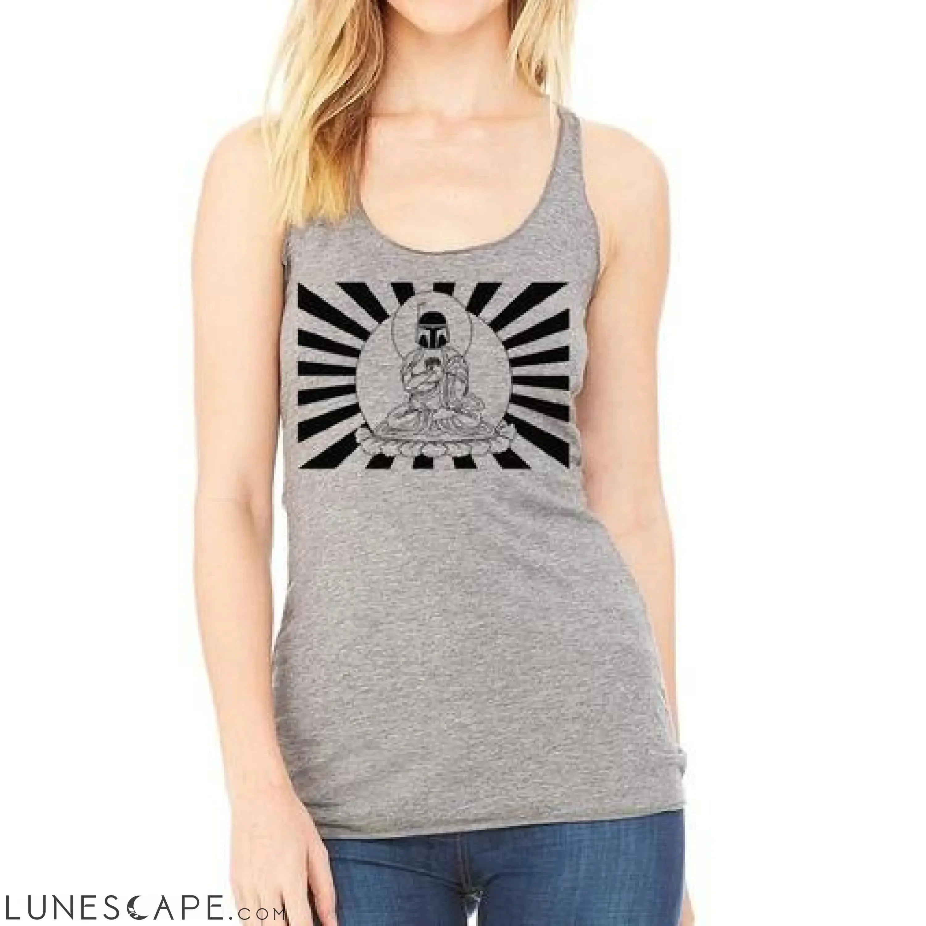 Star Wars Meditation Boba Fett Racerback Tank LUNESCAPE