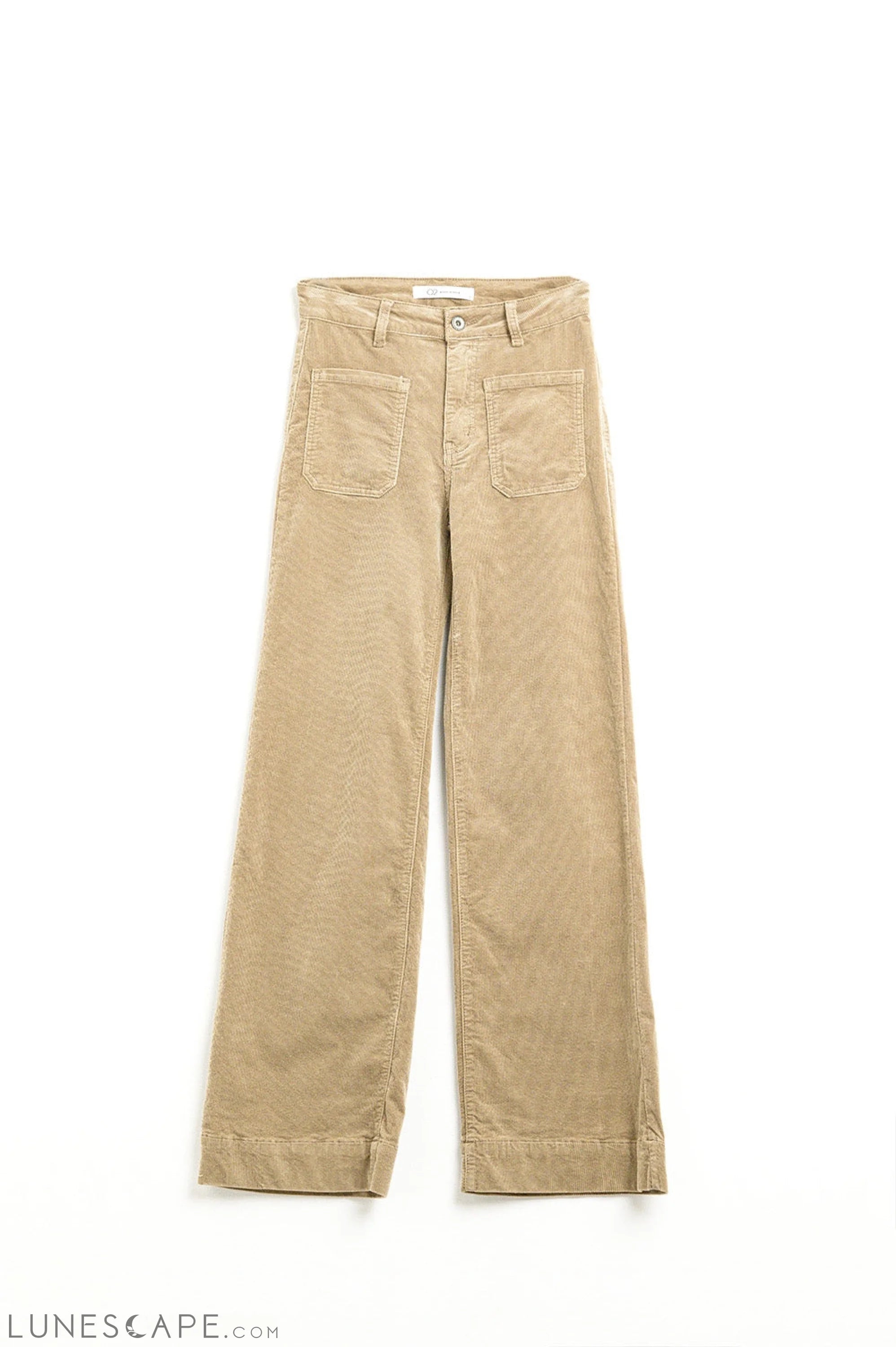 Straight Leg Corduroy Jeans in Camel With Pockets LUNESCAPE