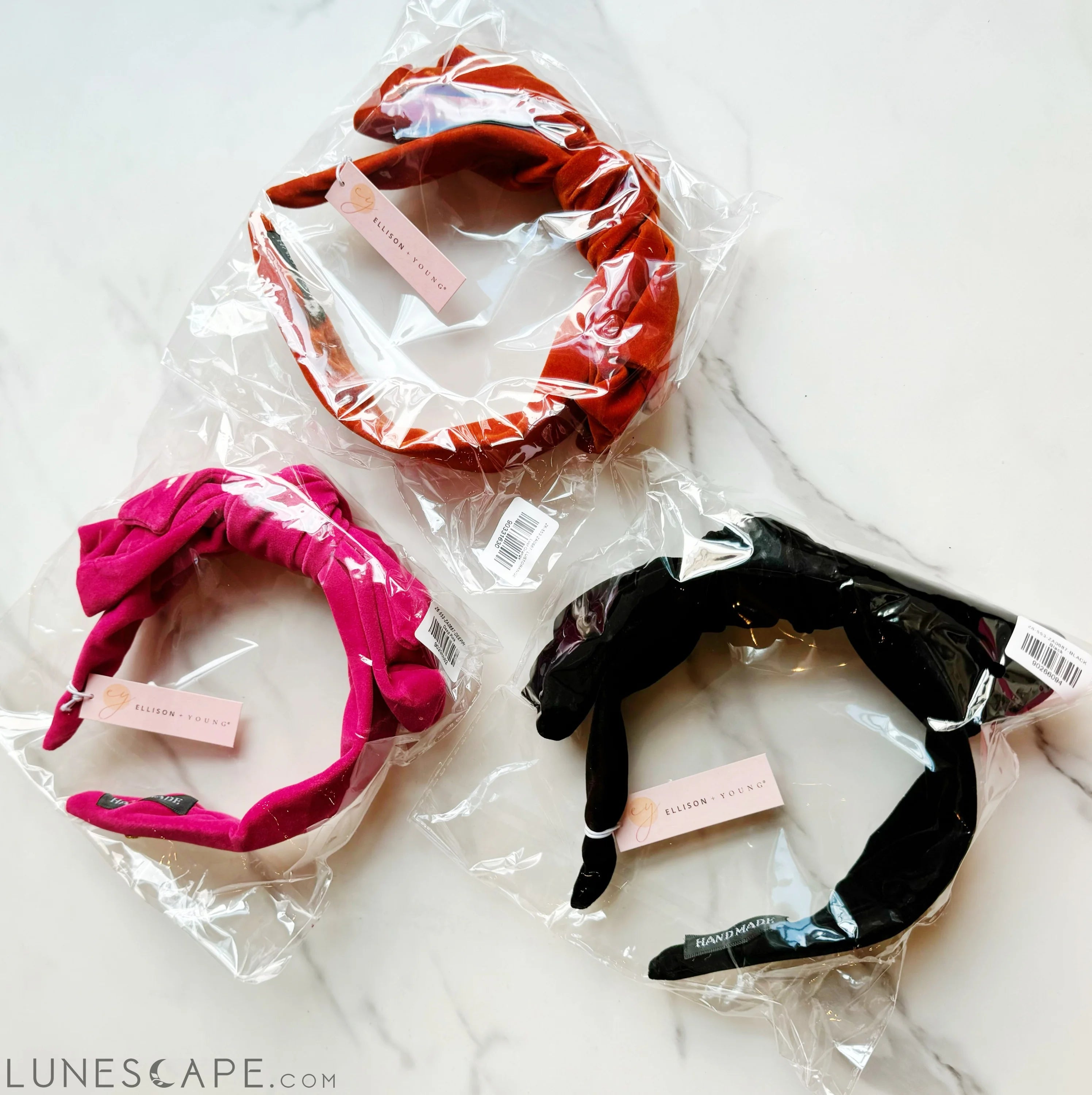 Structured Velvet Bow Headband LUNESCAPE