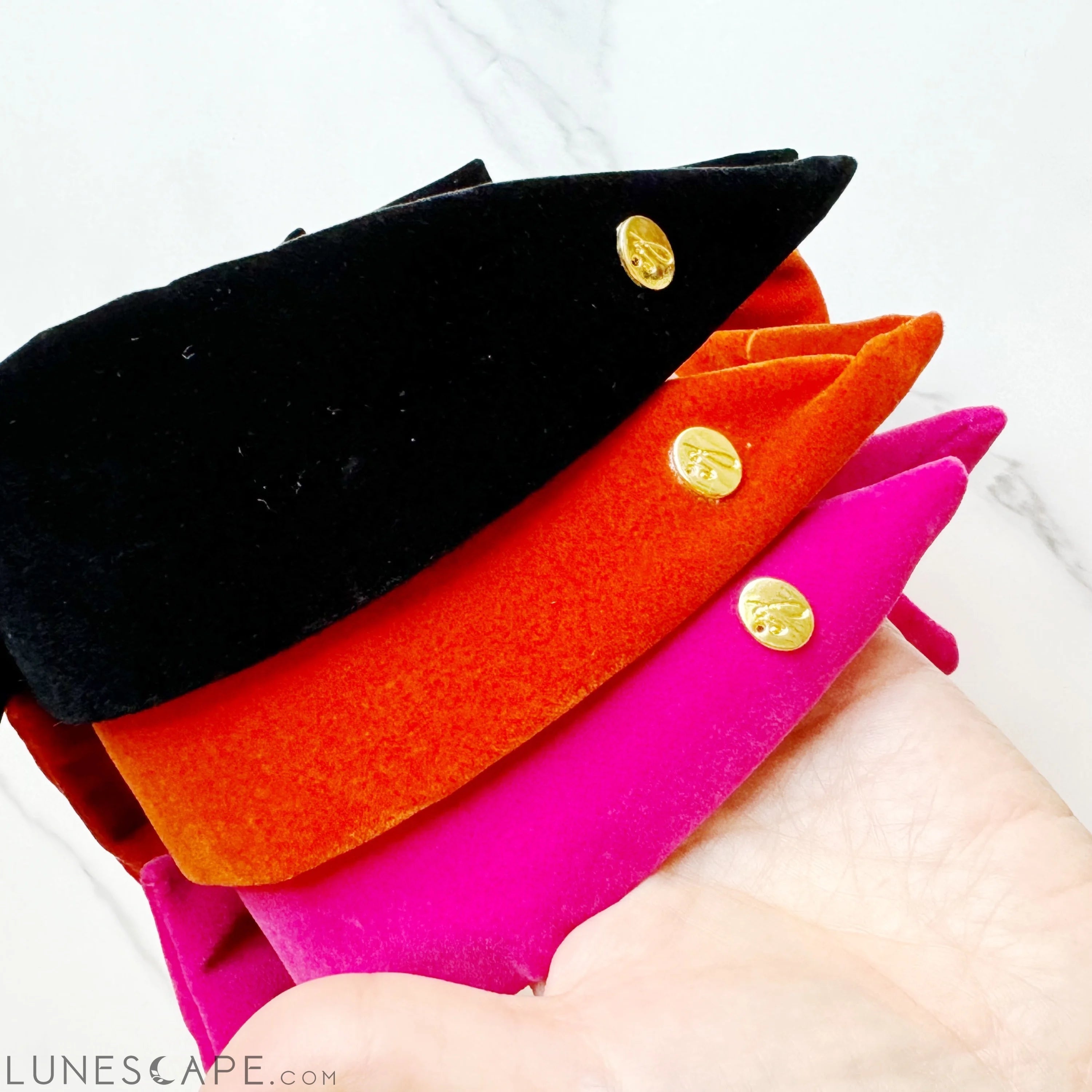 Structured Velvet Bow Headband LUNESCAPE