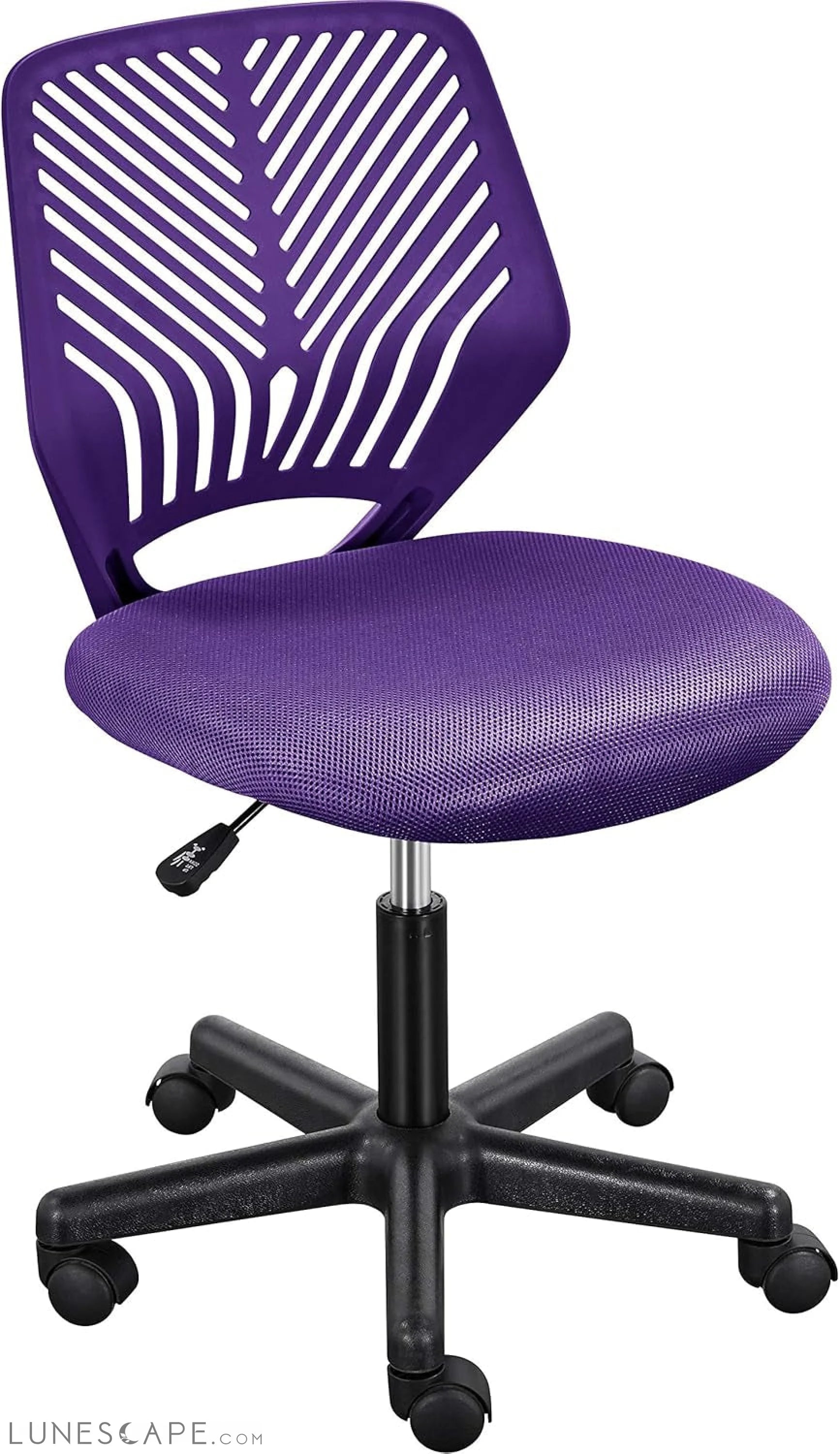 Students Cute Desk Chair Low-Back Armless Study Chair W/Lumbar Support LUNESCAPE