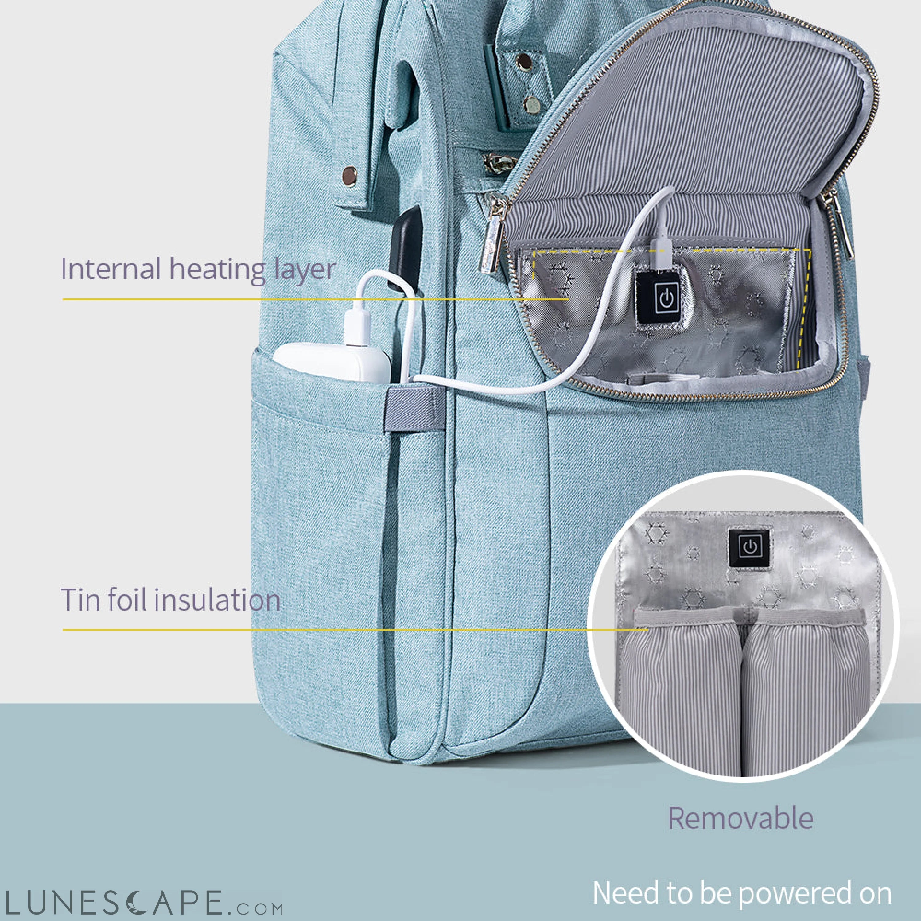 Stylish Fashion Large Diaper Bag LUNESCAPE