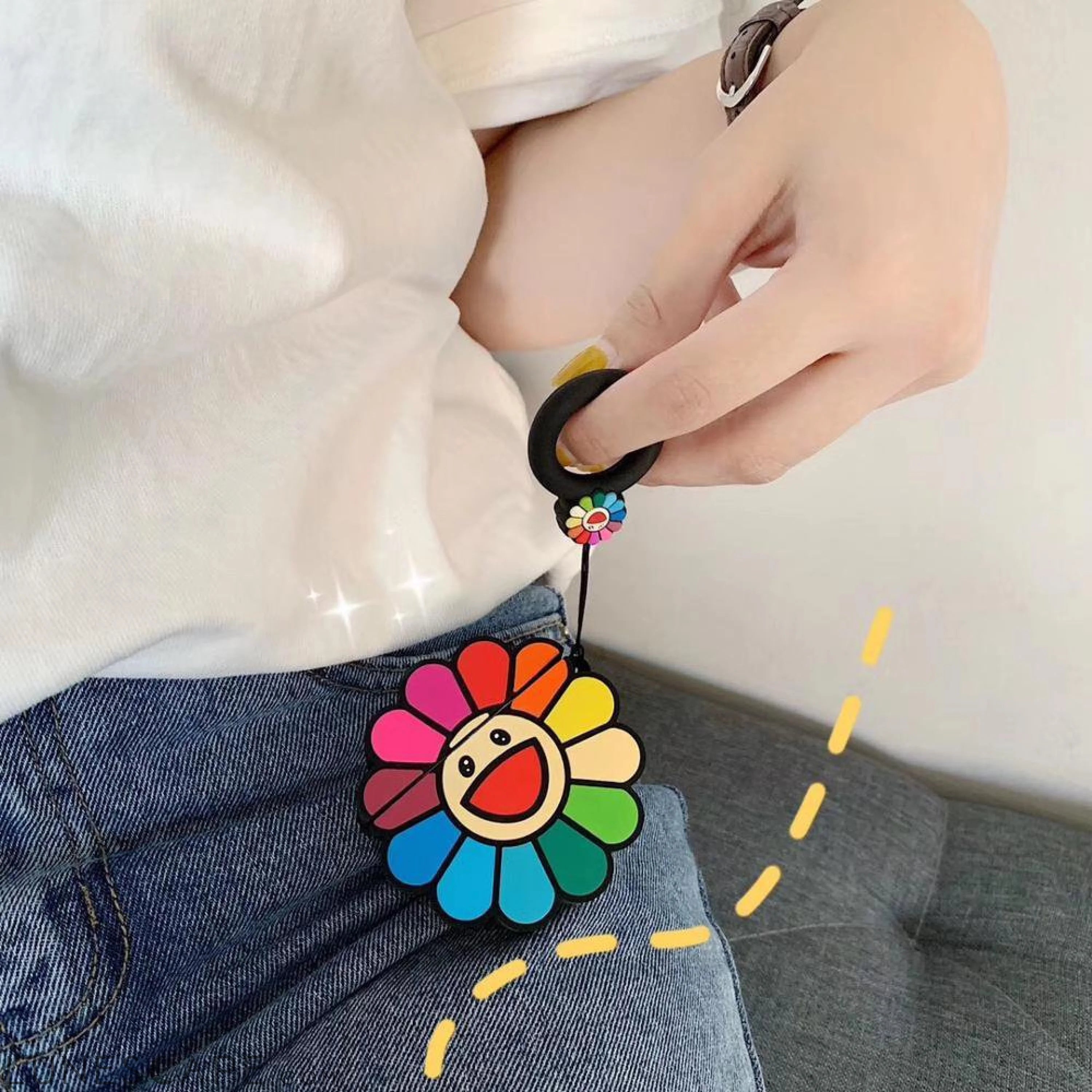 Sunflower Apple AirPods Case LUNESCAPE